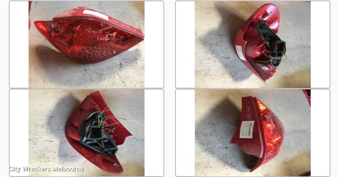 PEUGEOT 207 LEFT TAILLIGHT, HATCH, RED INDICATOR SECTION, A7, 04/2006 - 12/2012
