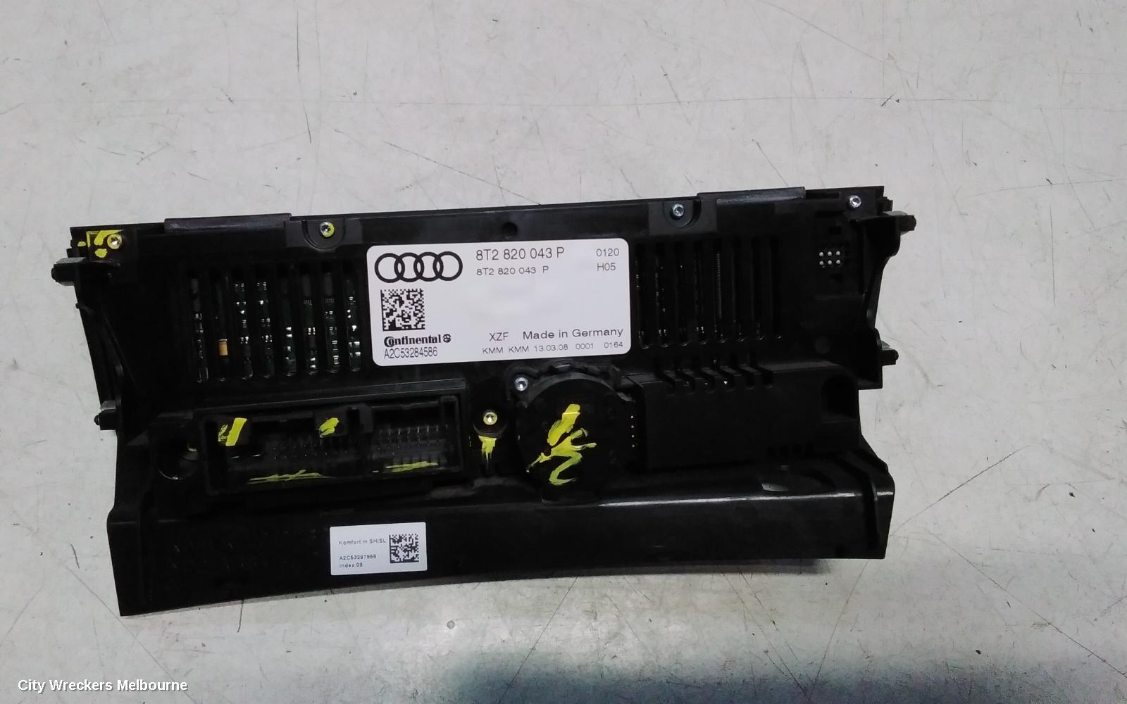 AUDI A4 HEATER/AC CONTROLS, SINGLE ZONE CLIMATE CONTROL, B8 8K, HEATED TYPE, 02/2008 - 06/2012