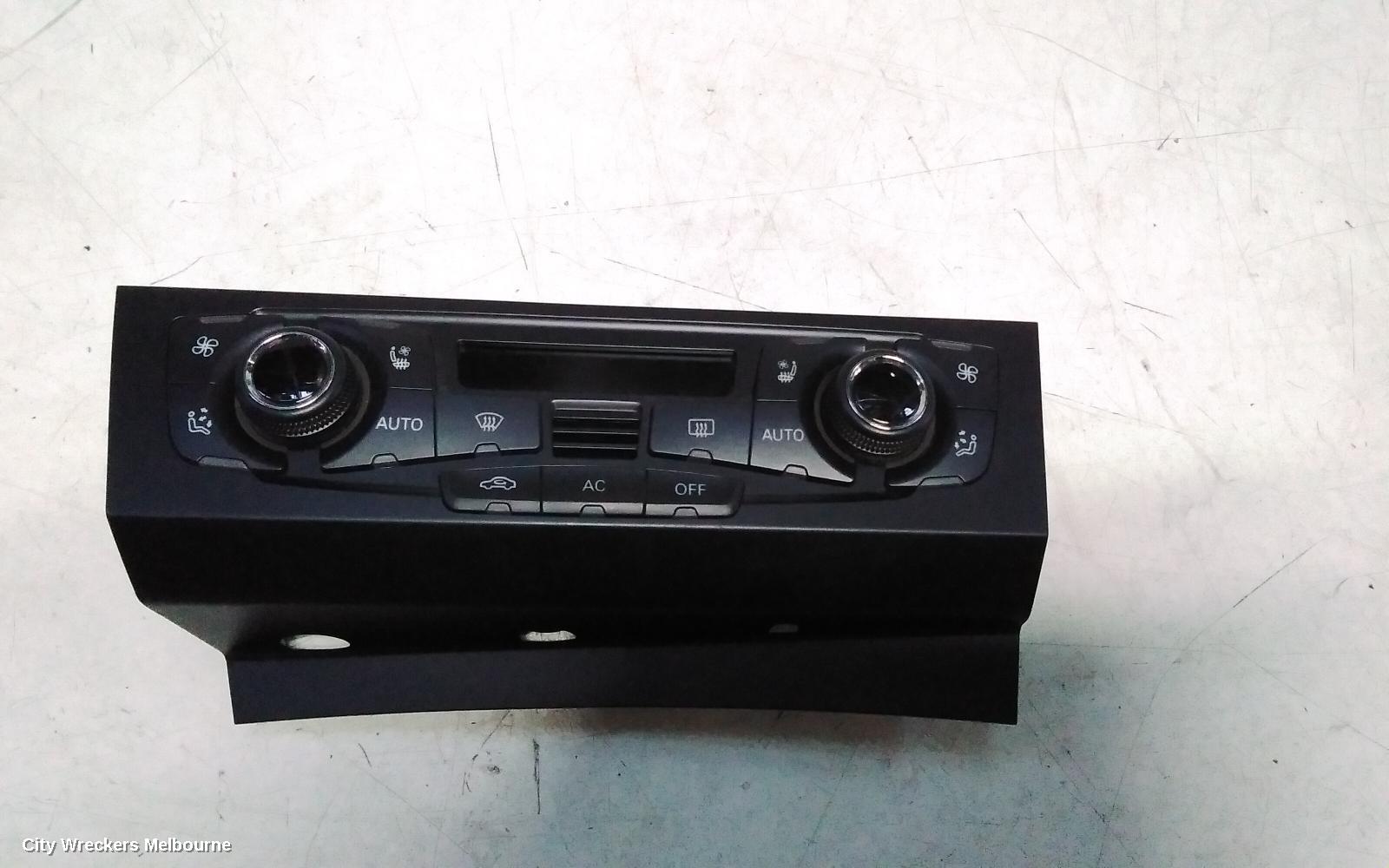 AUDI A4 HEATER/AC CONTROLS, SINGLE ZONE CLIMATE CONTROL, B8 8K, HEATED TYPE, 02/2008 - 06/2012