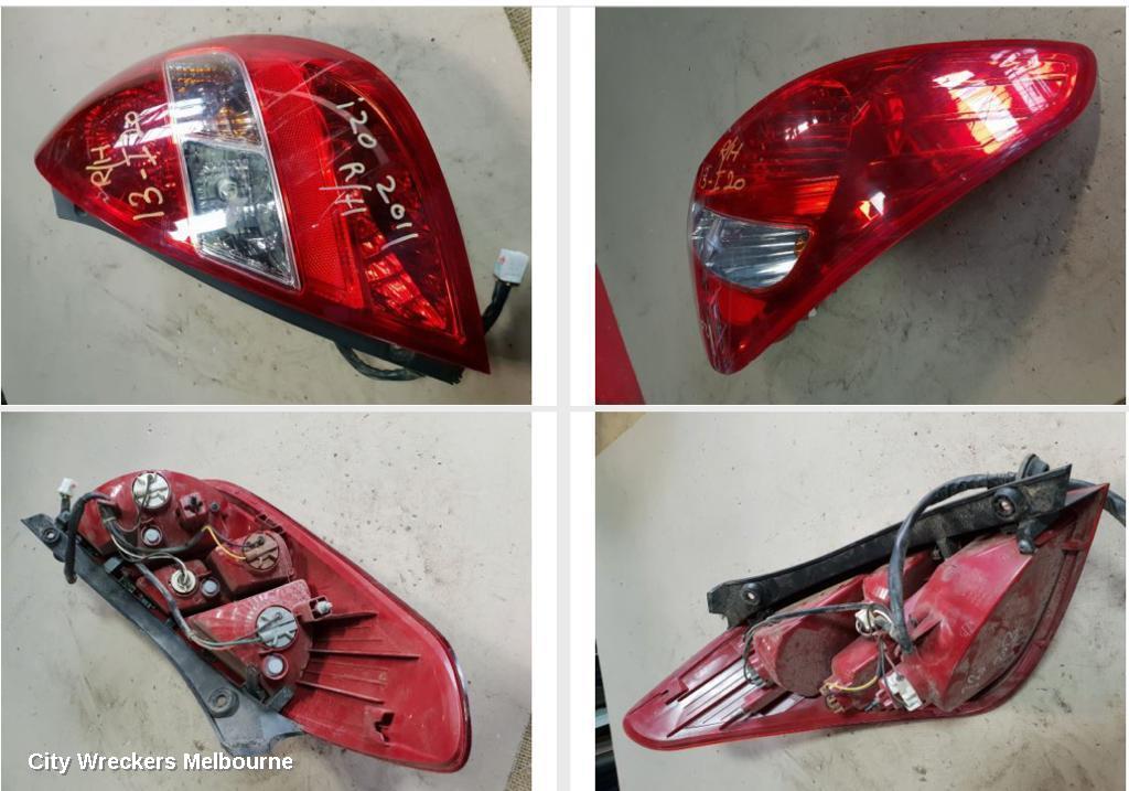 HYUNDAI I20 RIGHT TAILLIGHT, PB, 07/2010 - 03/2012