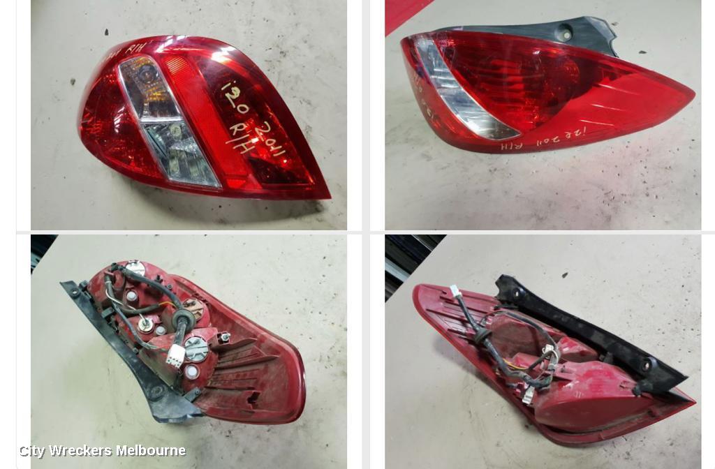 HYUNDAI I20 RIGHT TAILLIGHT, PB, 07/2010 - 03/2012