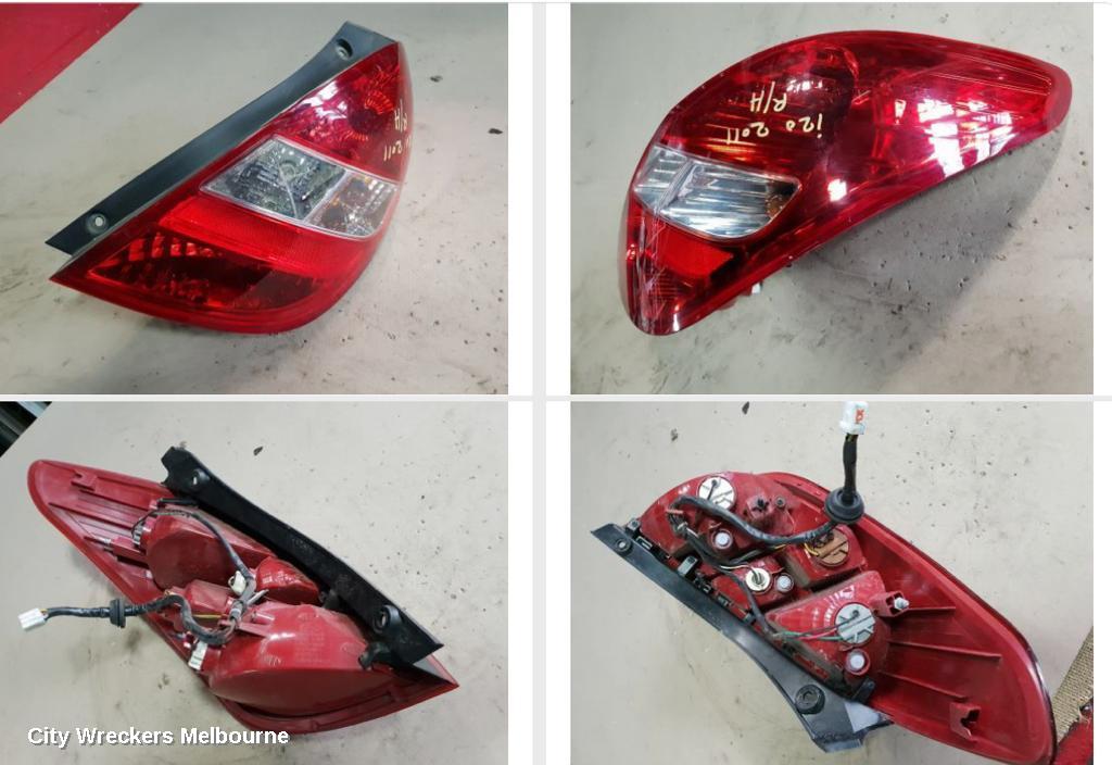 HYUNDAI I20 RIGHT TAILLIGHT, PB, 07/2010 - 03/2012