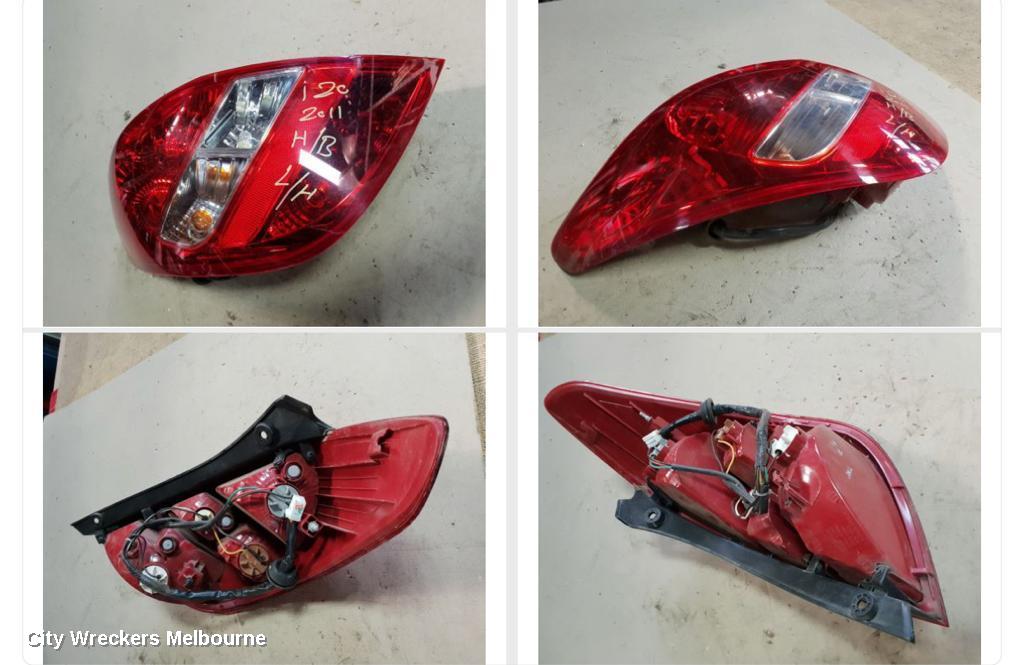 HYUNDAI I20 LEFT TAILLIGHT, PB, 07/2010 - 03/2012