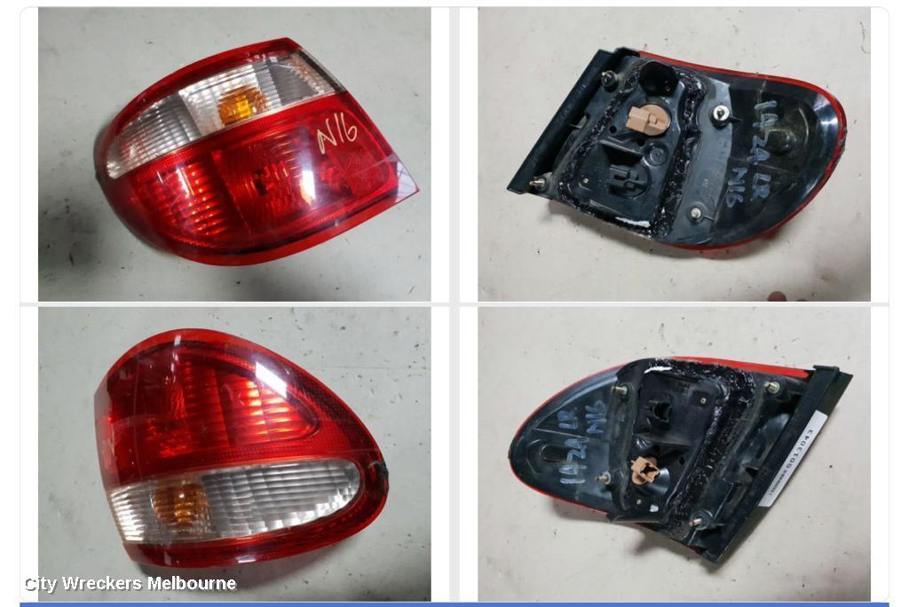 NISSAN PULSAR LEFT TAILLIGHT, N16 SI, SEDAN, 07/2000 - 07/2003