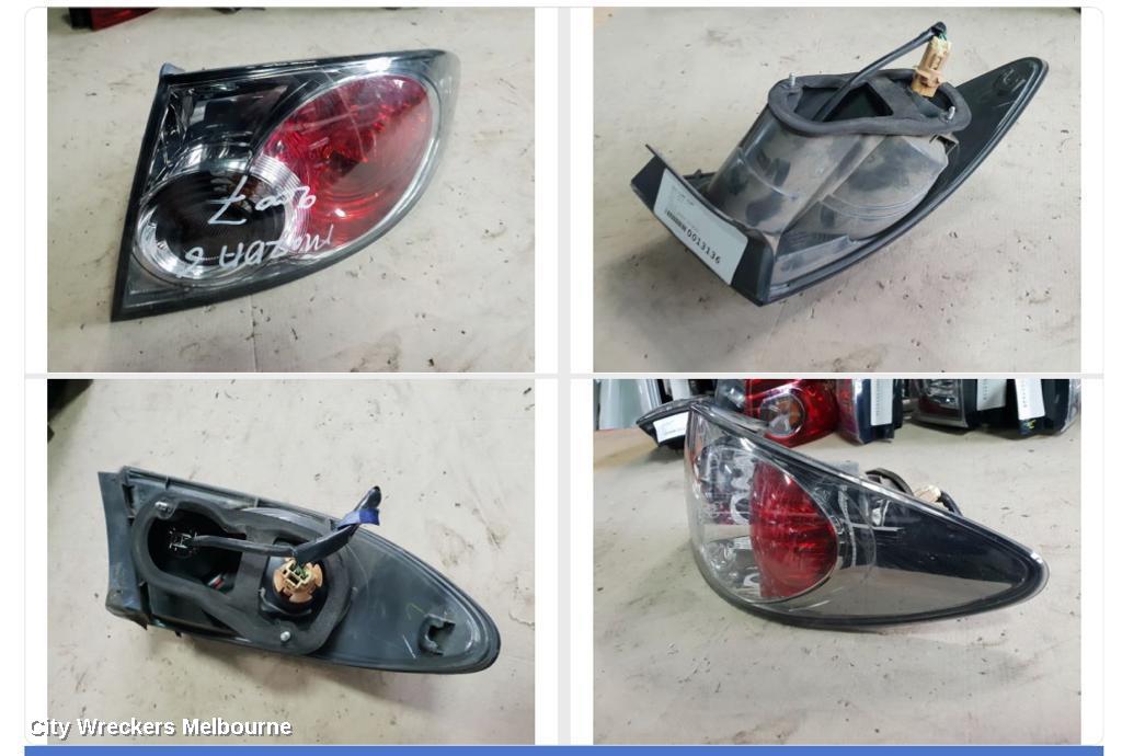 MAZDA 6 RIGHT TAILLIGHT, GG/GY, IN BODY, SEDAN, MPS, 10/2005 - 01/2008