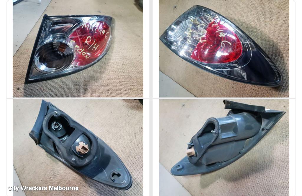MAZDA 6 RIGHT TAILLIGHT, GG/GY, IN BODY, SEDAN, MPS, 10/2005 - 01/2008