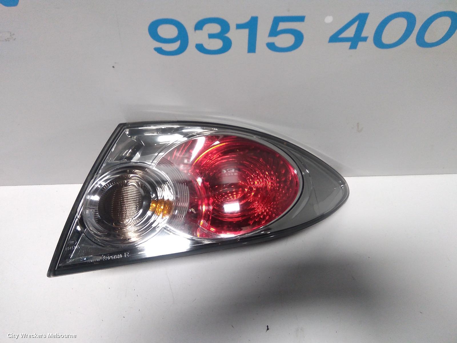 MAZDA 6 RIGHT TAILLIGHT, GG/GY, IN BODY, SEDAN/HATCH, LENS# 220-61980, 08/2005 - 11/2007