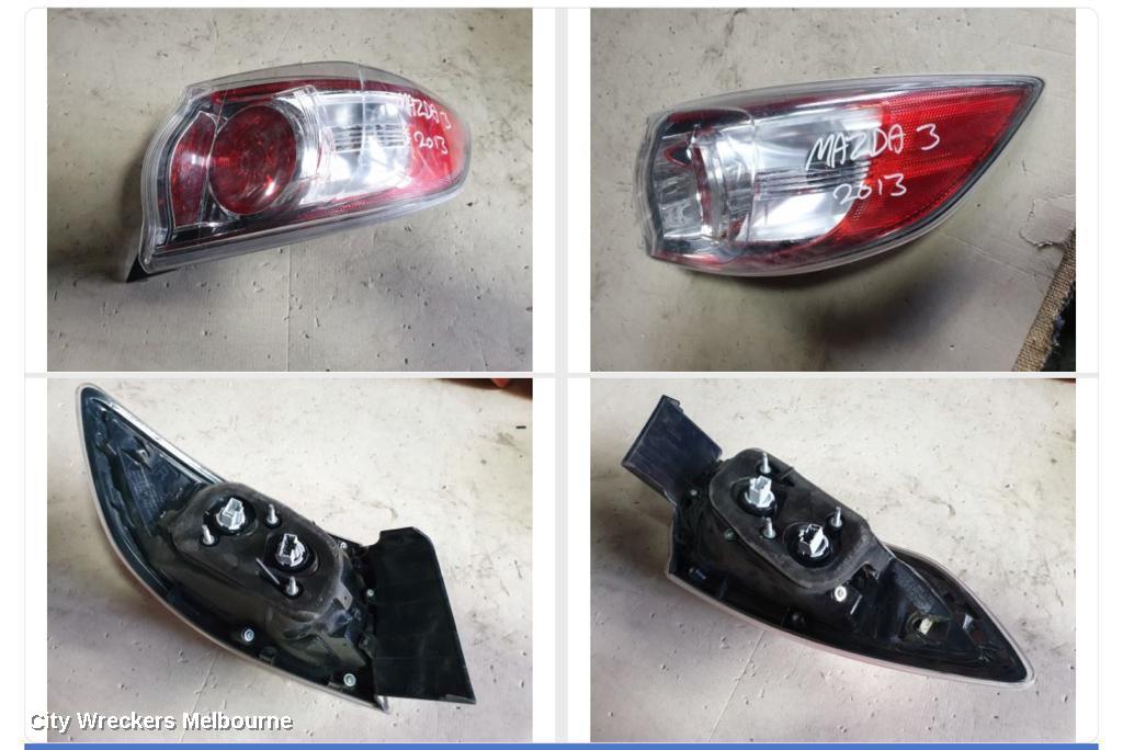 MAZDA 3 RIGHT TAILLIGHT, BL, HATCH, STANDARD TYPE, 04/2009 - 10/2013