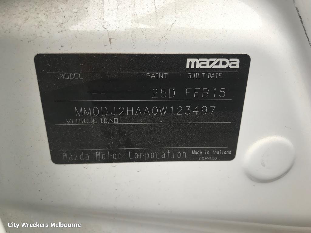 MAZDA 2 RIGHT TAILLIGHT, DJ, HATCH, HALOGEN TYPE, 09/2014 ONWARDS