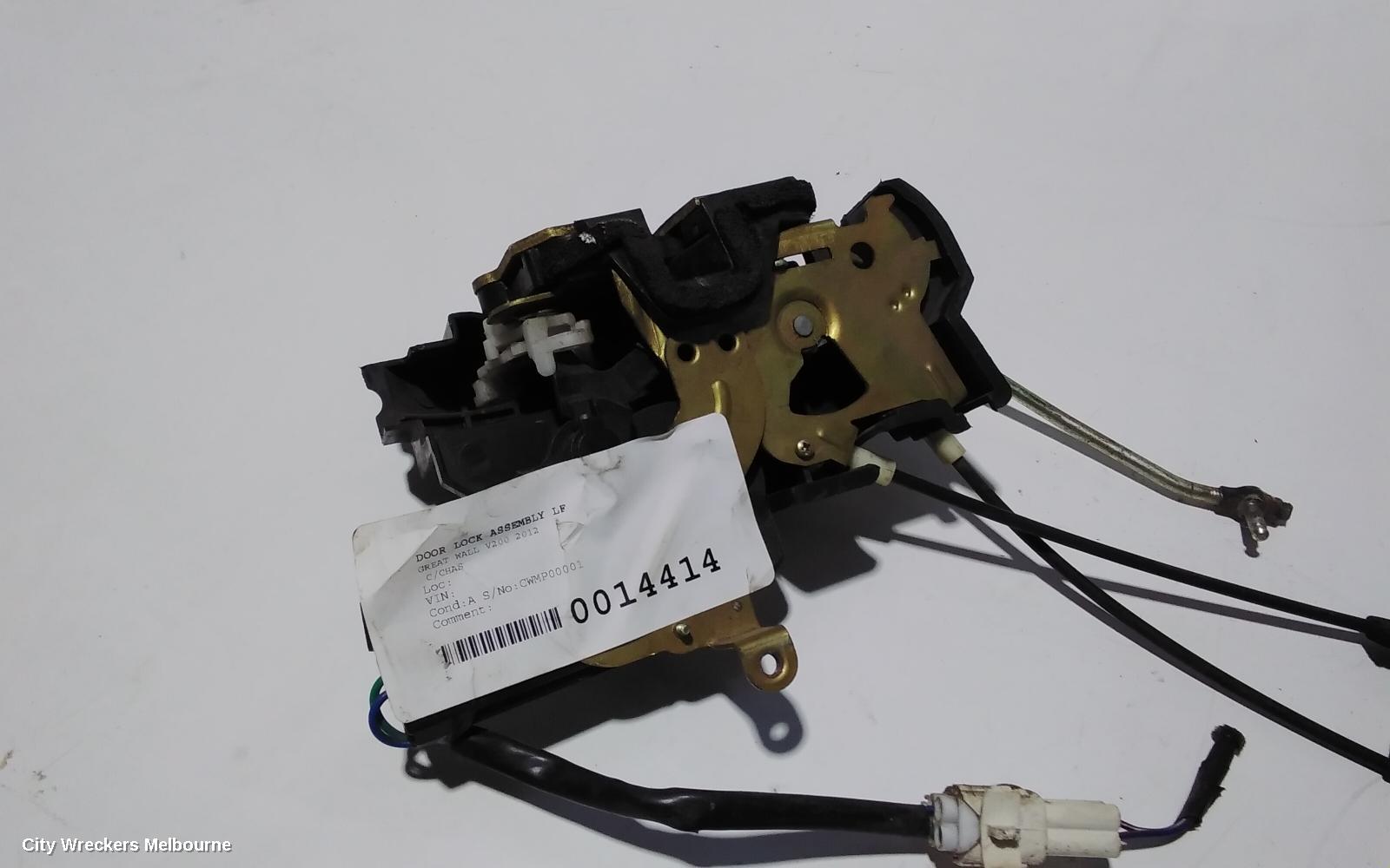 GREAT WALL V200/V240 DOOR/BOOT/GATE LOCK, LEFT FRONT DOOR LOCK, K2, 07/2009 - 01/2015