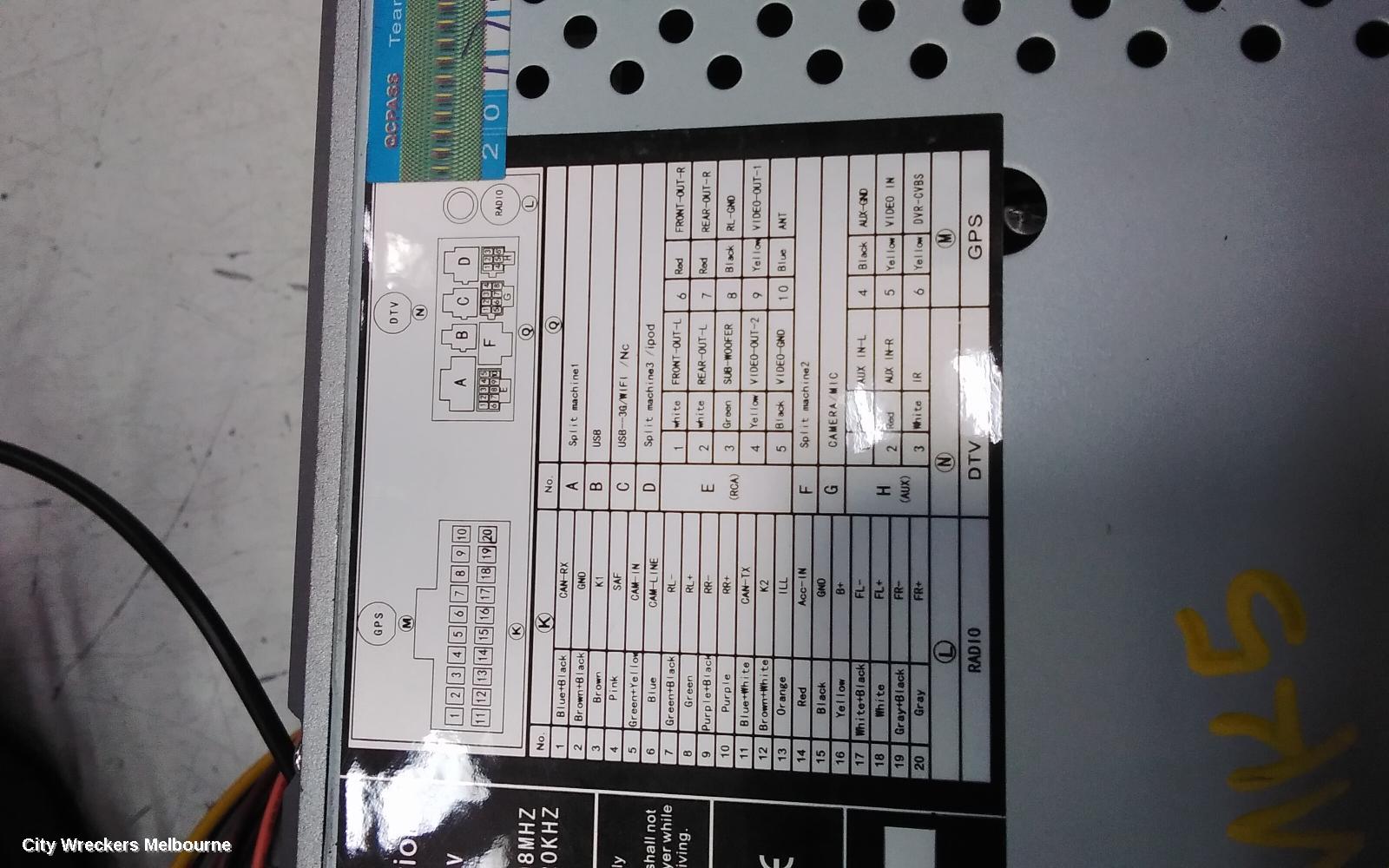 VOLKSWAGEN GOLF RADIO/CD/DVD/SAT/TV, DISPLAY & HEAD UNIT (RCD510), GEN 5, 06/2004 - 02/2009