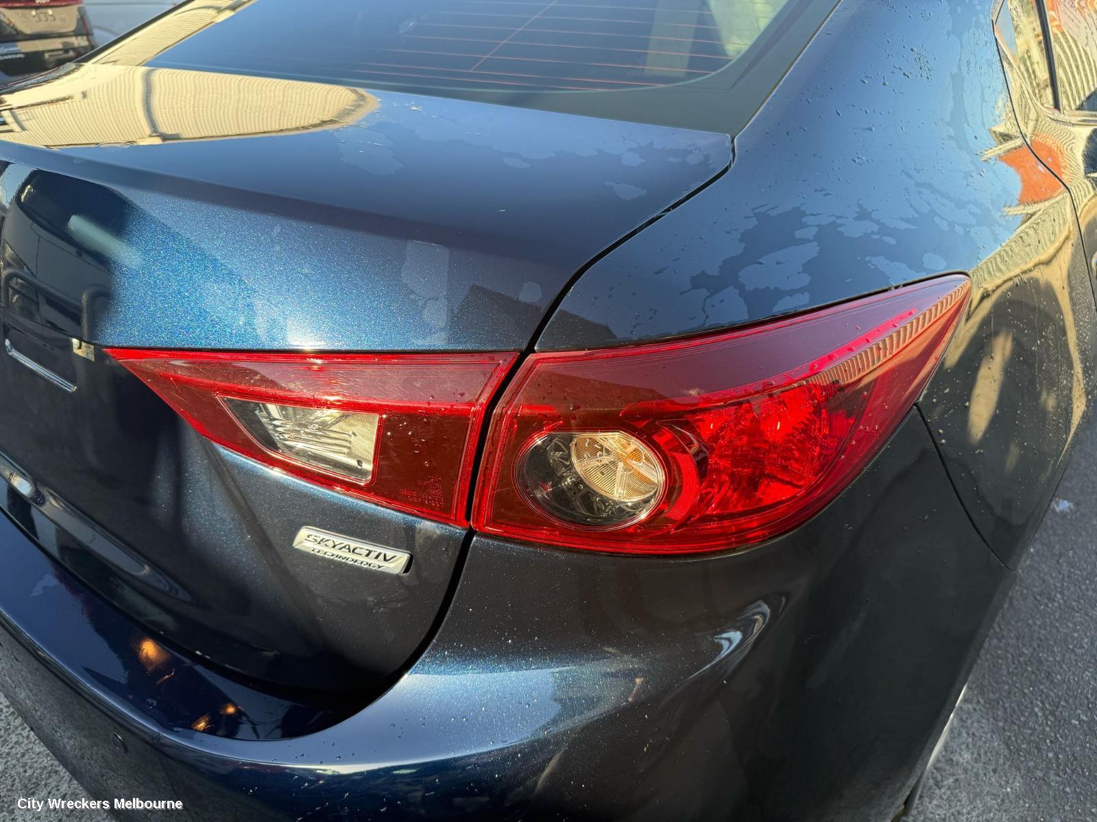 MAZDA 3 RIGHT TAILLIGHT, BM-BN, SEDAN, NON LED TYPE, 11/2013 - 02/2019