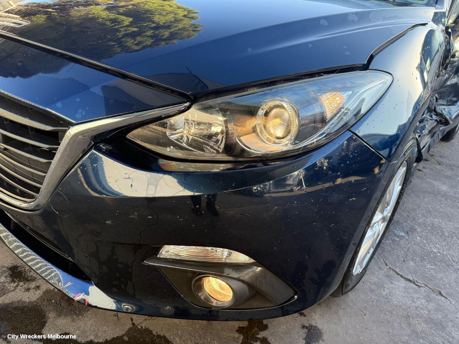 MAZDA 3 RIGHT FRONT DOOR WINDOW, BM-BN, 06/2013 - 02/2019