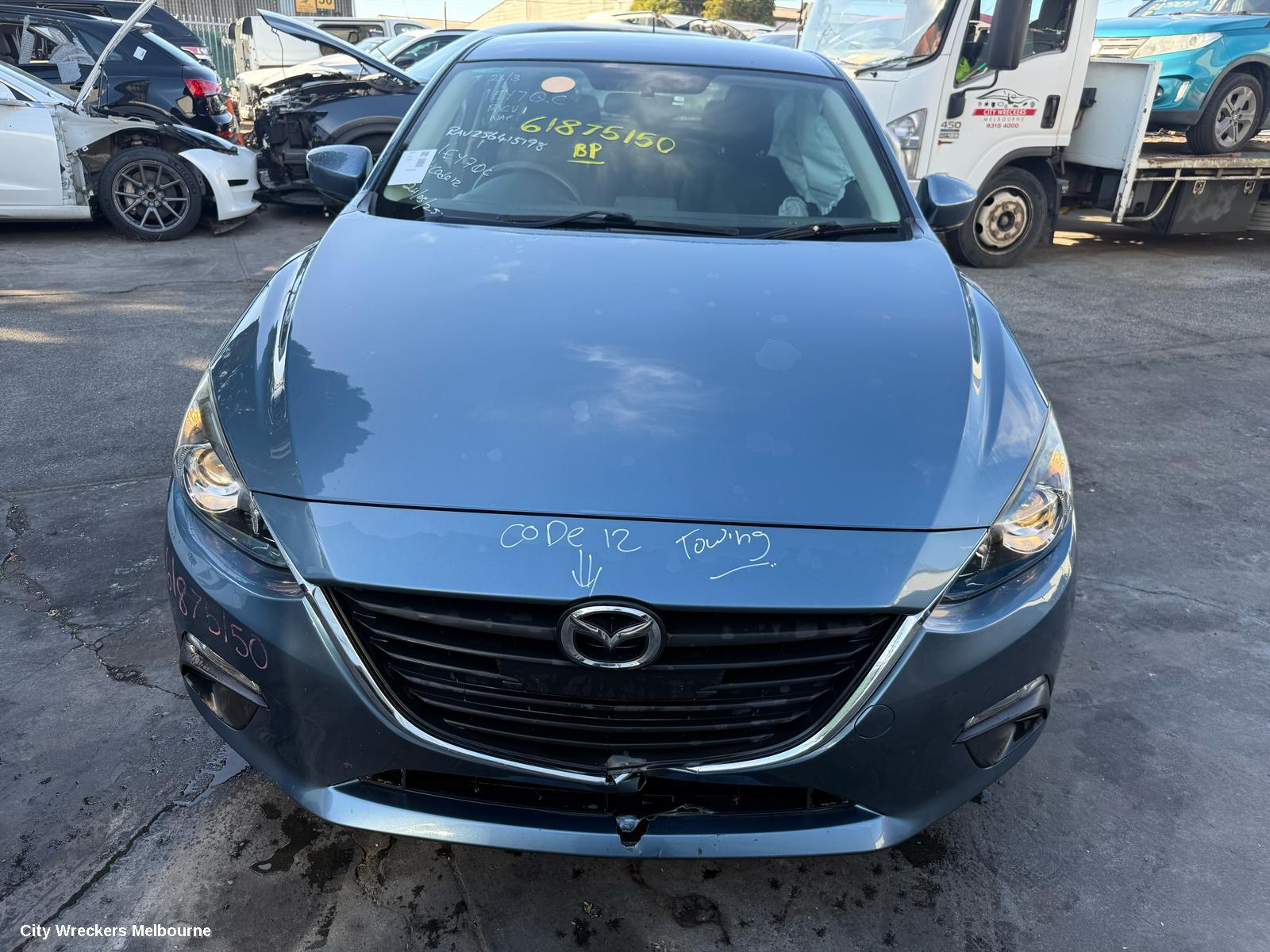 MAZDA 3 RIGHT HEADLAMP, BM, NEO/MAXX/TOURING/SP25, HALOGEN TYPE, 11/2013 - 05/2016