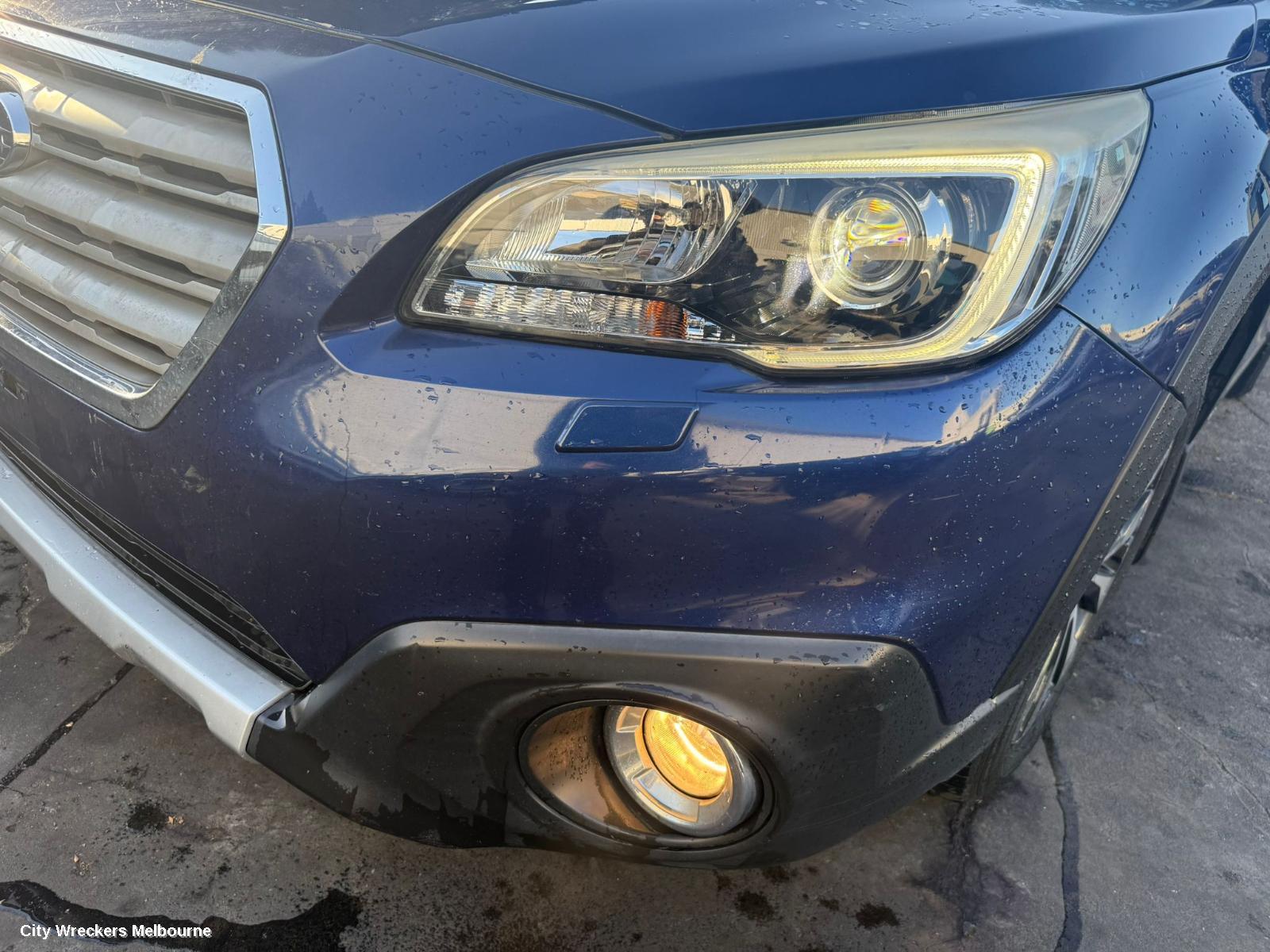 SUBARU OUTBACK FRONT BUMPER, 6TH GEN, NON PARK SENSOR, W/ H/LAMP WASHER TYPE, 08/2014 - 12/2017