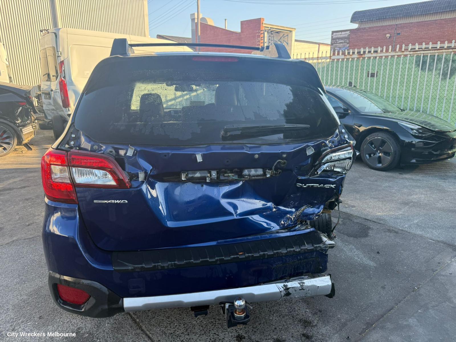 SUBARU OUTBACK FRONT BUMPER, 6TH GEN, NON PARK SENSOR, W/ H/LAMP WASHER TYPE, 08/2014 - 12/2017