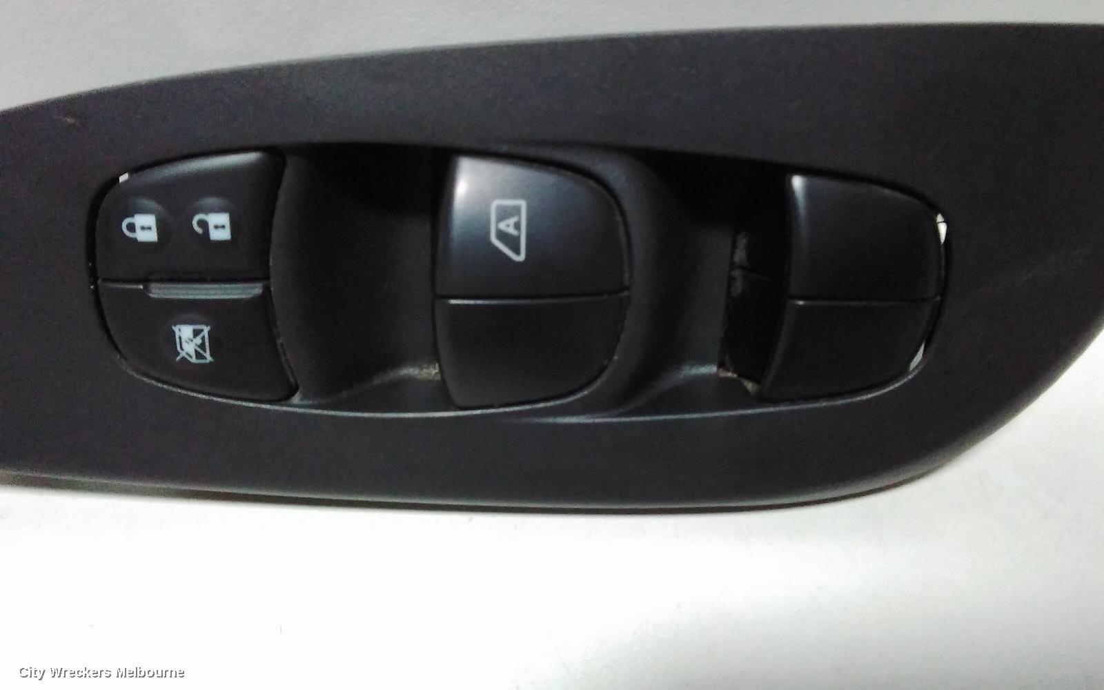 NISSAN PULSAR PWR DR WIND SWITCH, RH FRONT (MASTER SWITCH), HATCH, C12, 05/2013 - 12/2016