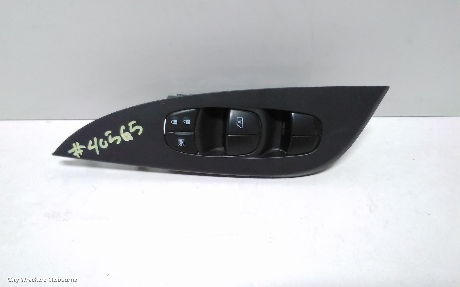 NISSAN PULSAR PWR DR WIND SWITCH, RH FRONT (MASTER SWITCH), HATCH, C12, 05/2013 - 12/2016