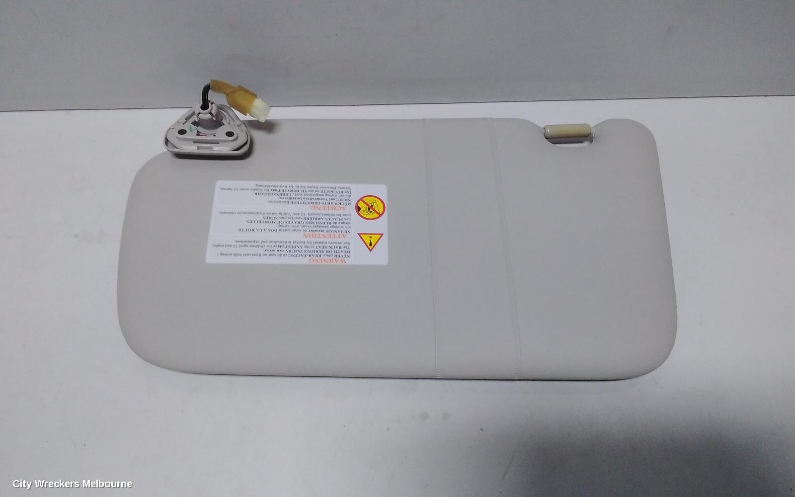 NISSAN PULSAR SUNVISOR, C12, LH SIDE, NON LAMP TYPE, HATCH, 05/2013 - 12/2016
