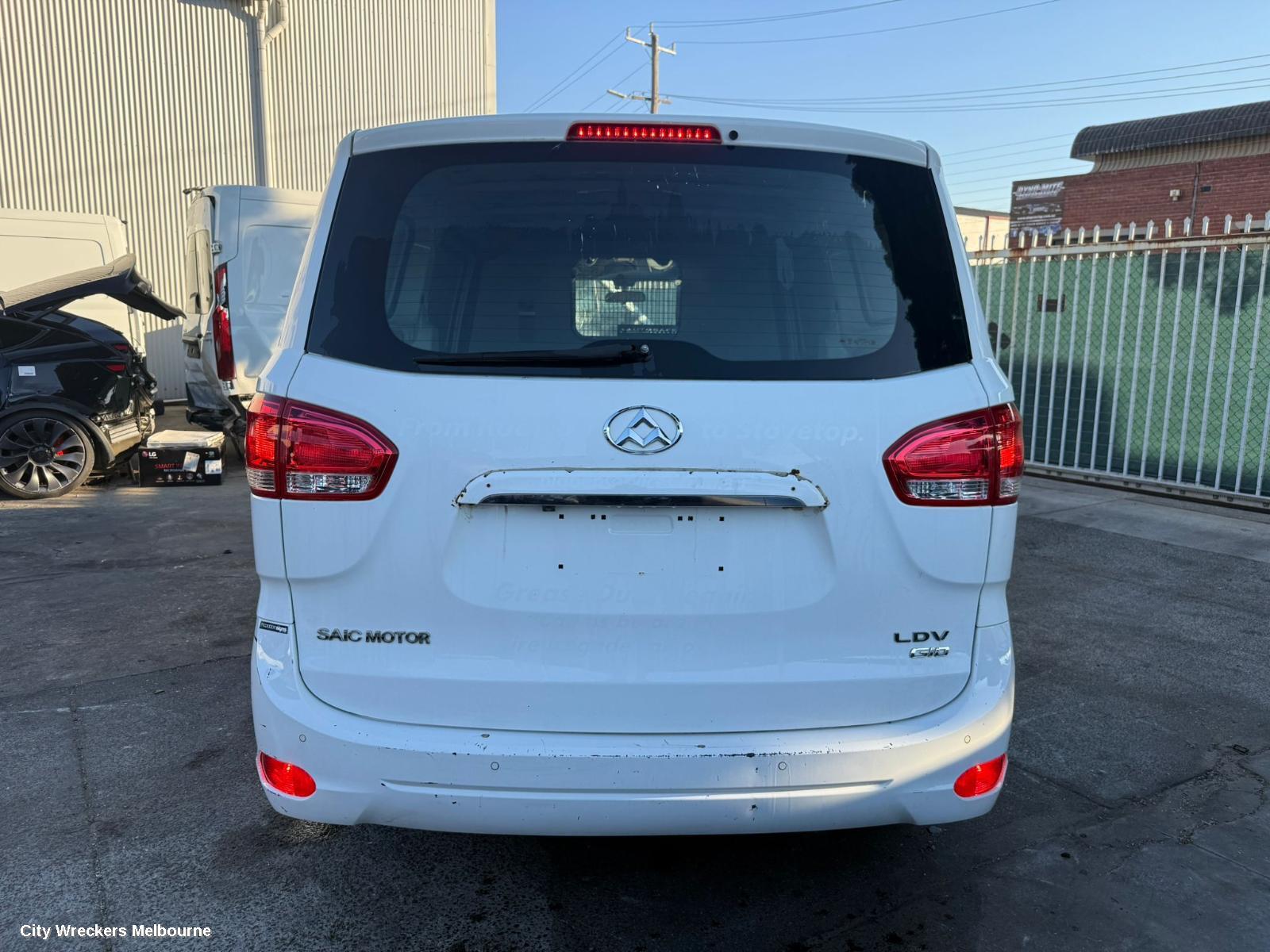 LDV G10 RIGHT TAILLIGHT, SV7C, IN BODY, W/ HALOGEN TYPE, TAILGATE, VAN, 04/2015 ONWARDS
