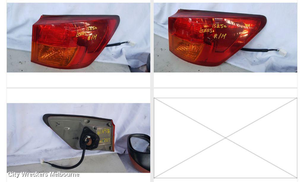 LEXUS IS250/IS250C RIGHT TAILLIGHT, IS250, GSE20R, SEDAN, VERTICAL TYPE, 11/2005 - 09/2008