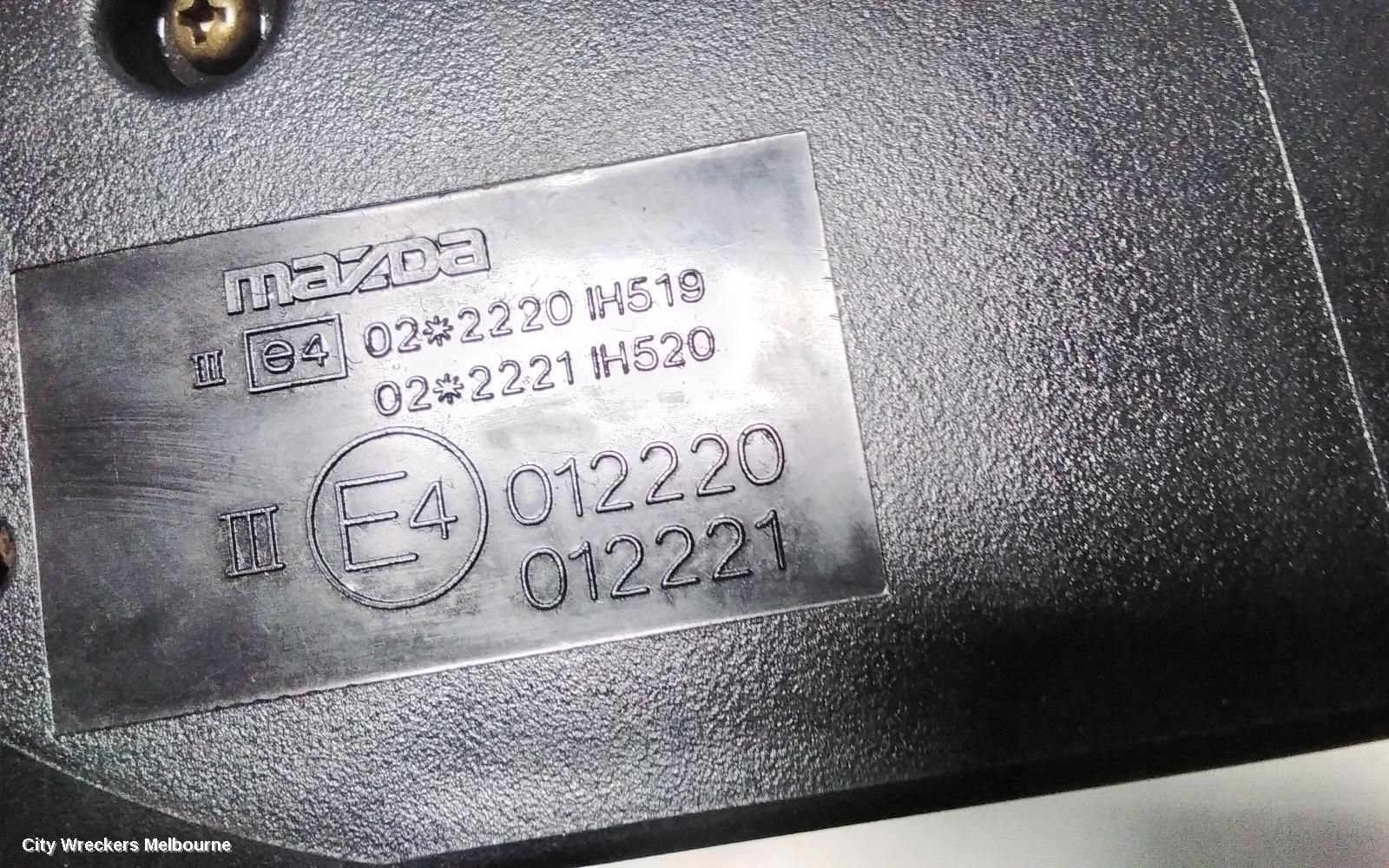 MAZDA 3 LEFT DOOR MIRROR, BK, MANUAL, SEDAN/HATCH, 10/2003 - 04/2009