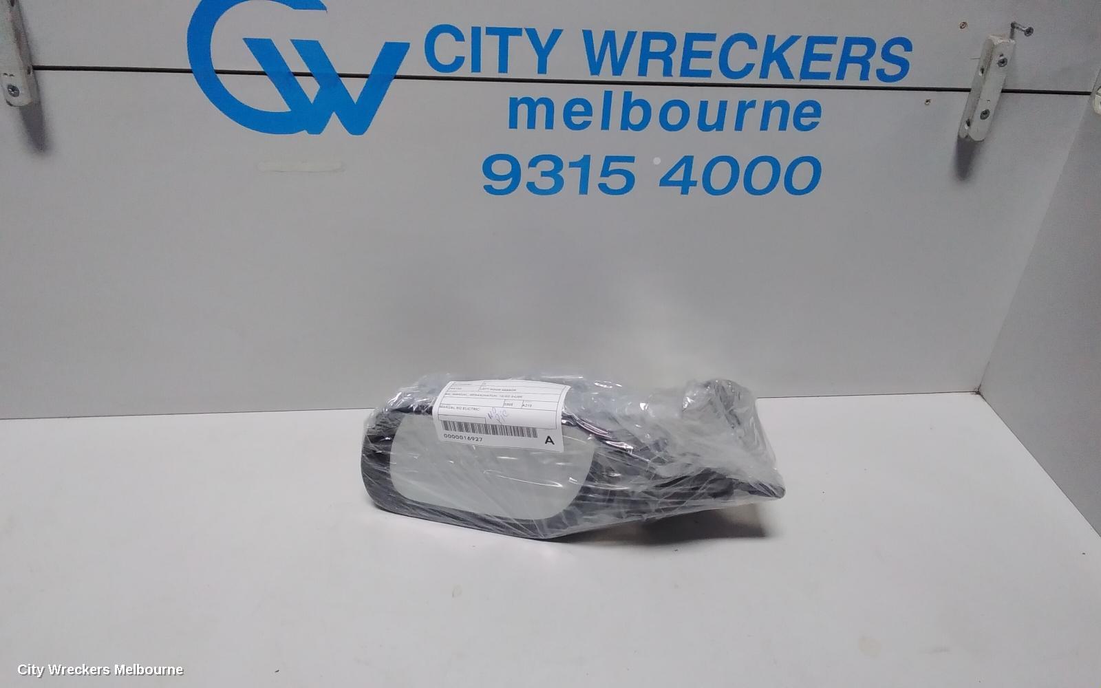 MAZDA 3 LEFT DOOR MIRROR, BK, MANUAL, SEDAN/HATCH, 10/2003 - 04/2009