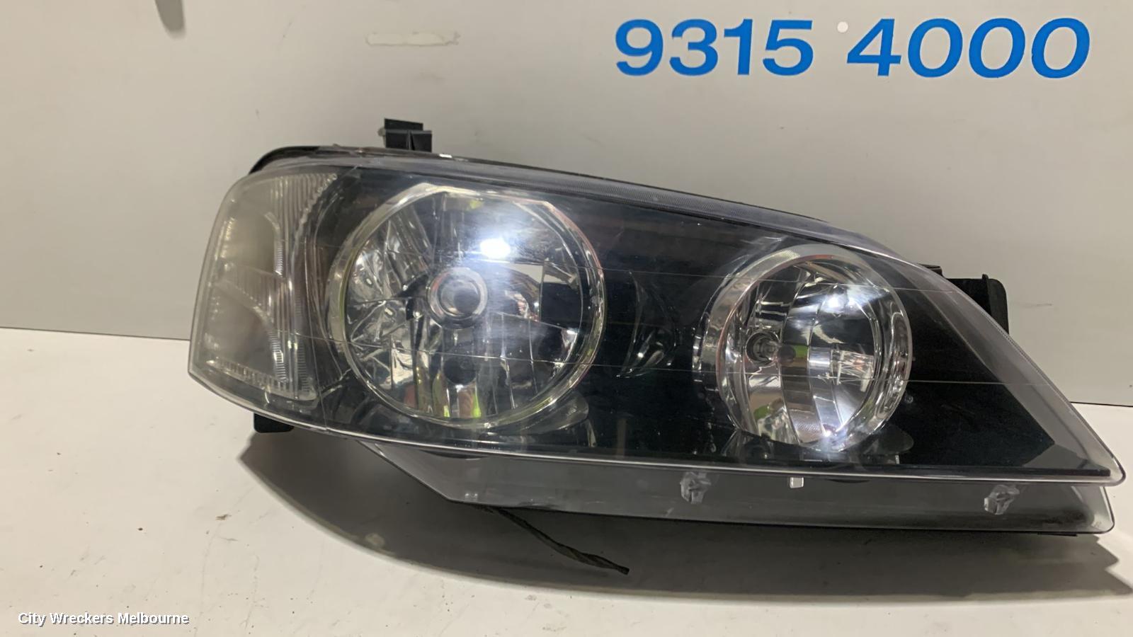 FORD FALCON RIGHT HEADLAMP, BA-BF1, XT, BLACK INSERT TYPE, 10/2002 - 08/2006
