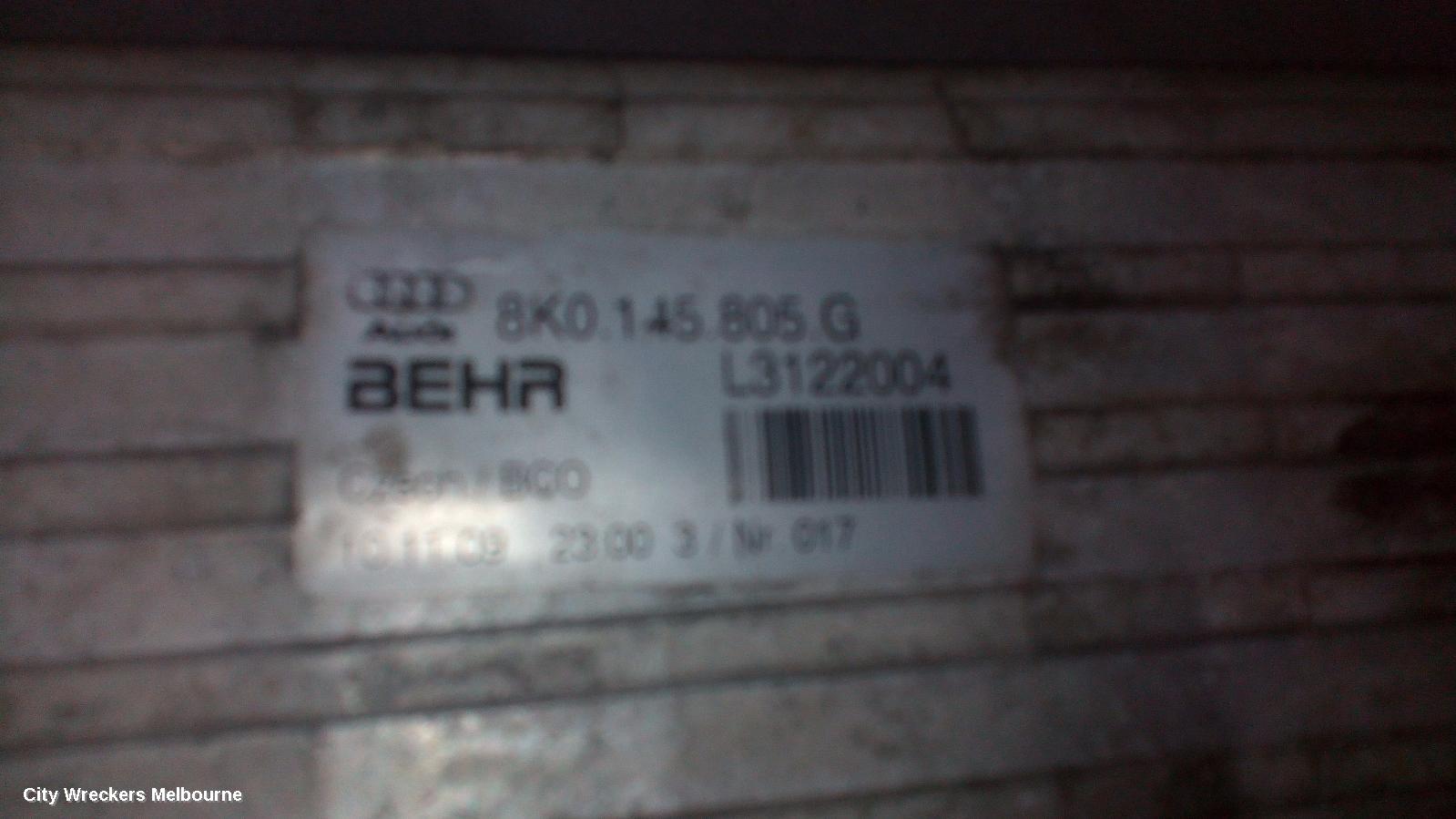 AUDI A5 INTERCOOLER, PETROL, 2.0, CDNB/CDNC CODE, 8T, 08/2009 - 08/2013