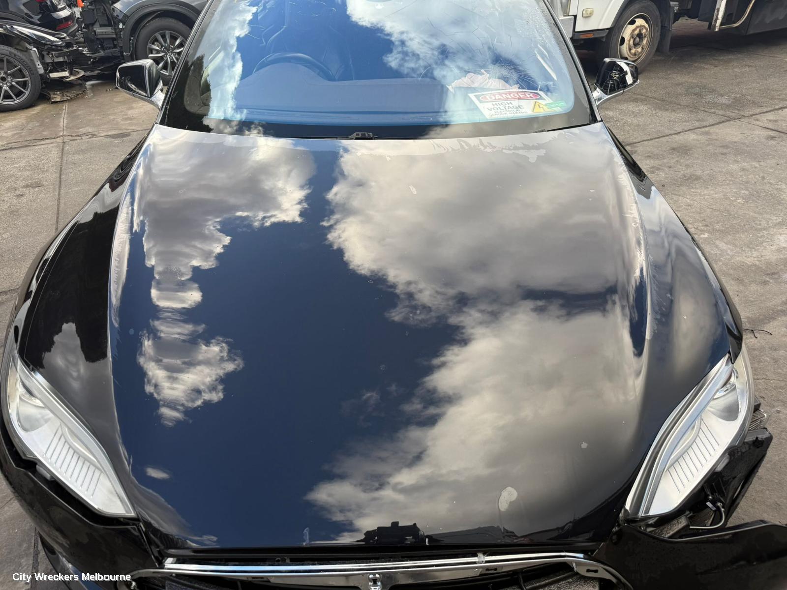 TESLA MODEL S REAR BUMPER, BUMPER BAR, W/ 4 PARK SENSORS, 1ST GEN, 06/2014 - 03/2016