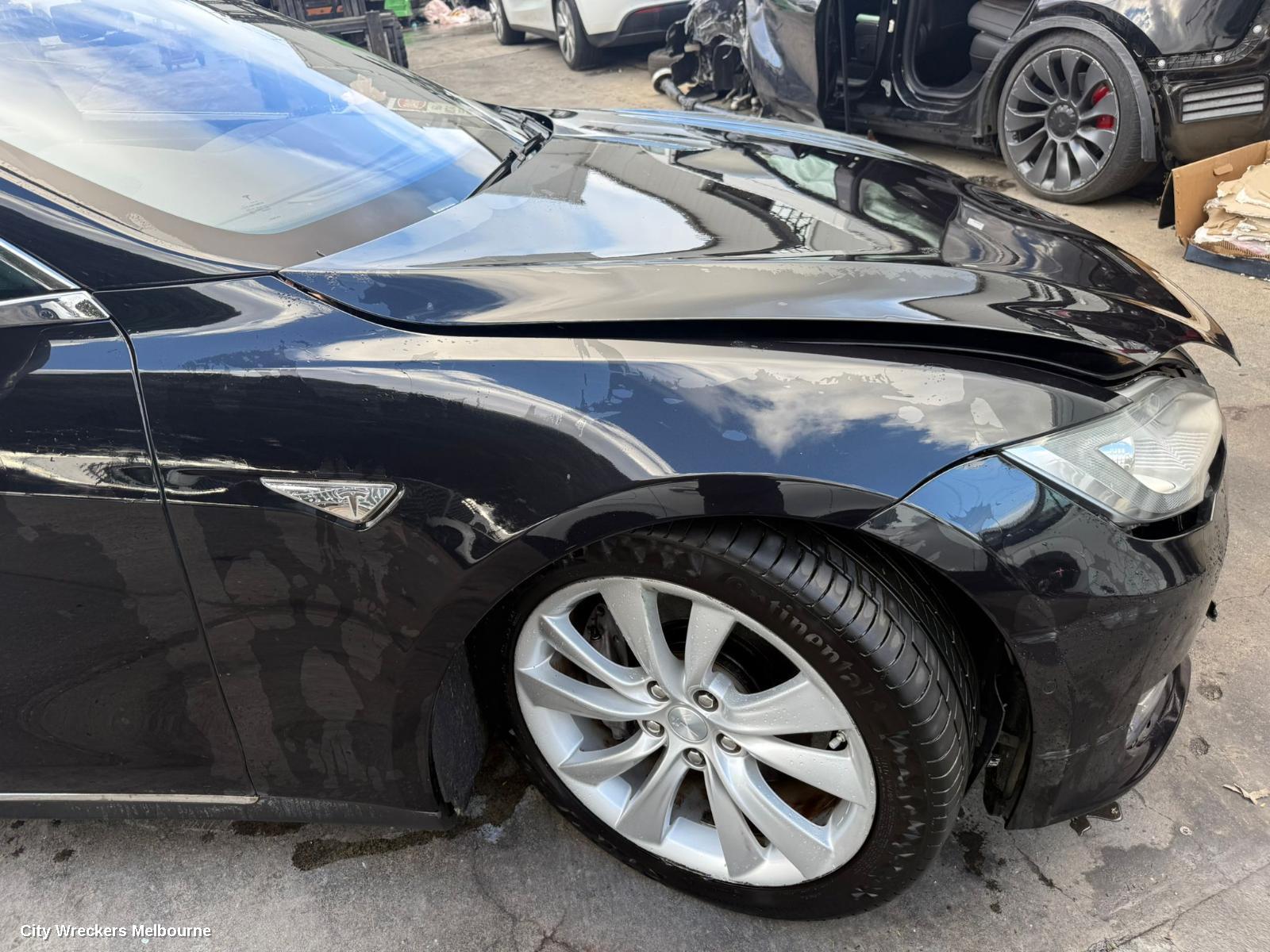 TESLA MODEL S REAR BUMPER, BUMPER BAR, W/ 4 PARK SENSORS, 1ST GEN, 06/2014 - 03/2016