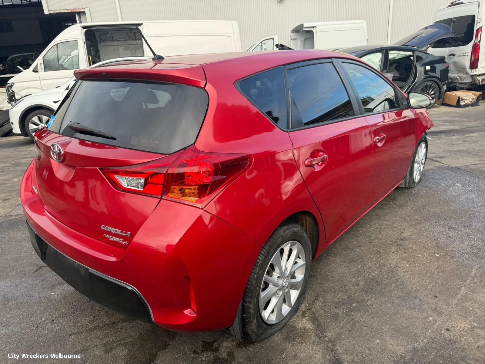 TOYOTA COROLLA LEFT TAILLIGHT, ZRE182R, HATCH, 08/2012 - 03/2015