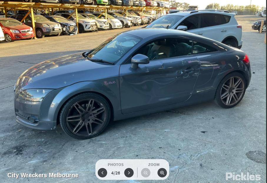AUDI TT TRANS/GEARBOX, AUTO, FWD, PETROL, 2.0, TURBO, 8J, KNC CODE, 09/2006 - 08/2010