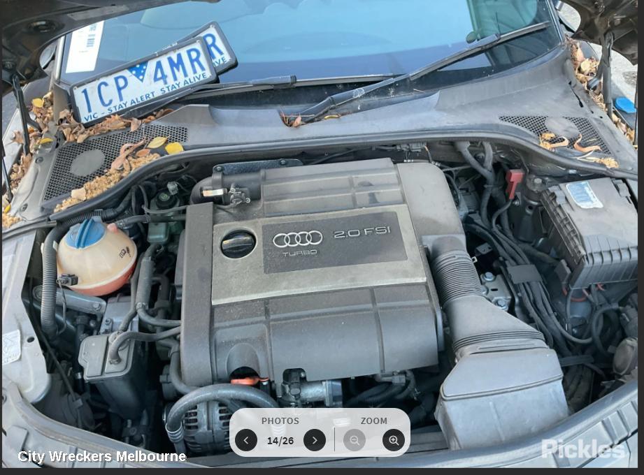 AUDI TT TRANS/GEARBOX, AUTO, FWD, PETROL, 2.0, TURBO, 8J, KNC CODE, 09/2006 - 08/2010