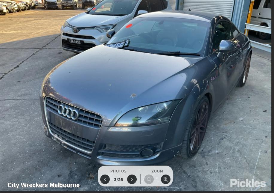 AUDI TT TRANS/GEARBOX, AUTO, FWD, PETROL, 2.0, TURBO, 8J, KNC CODE, 09/2006 - 08/2010
