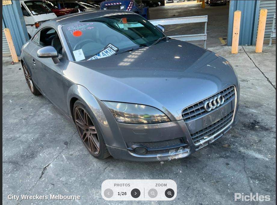 AUDI TT TRANS/GEARBOX, AUTO, FWD, PETROL, 2.0, TURBO, 8J, KNC CODE, 09/2006 - 08/2010