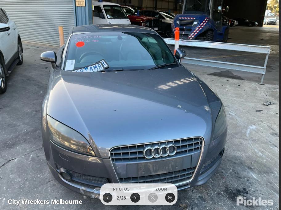 AUDI TT TRANS/GEARBOX, AUTO, FWD, PETROL, 2.0, TURBO, 8J, KNC CODE, 09/2006 - 08/2010