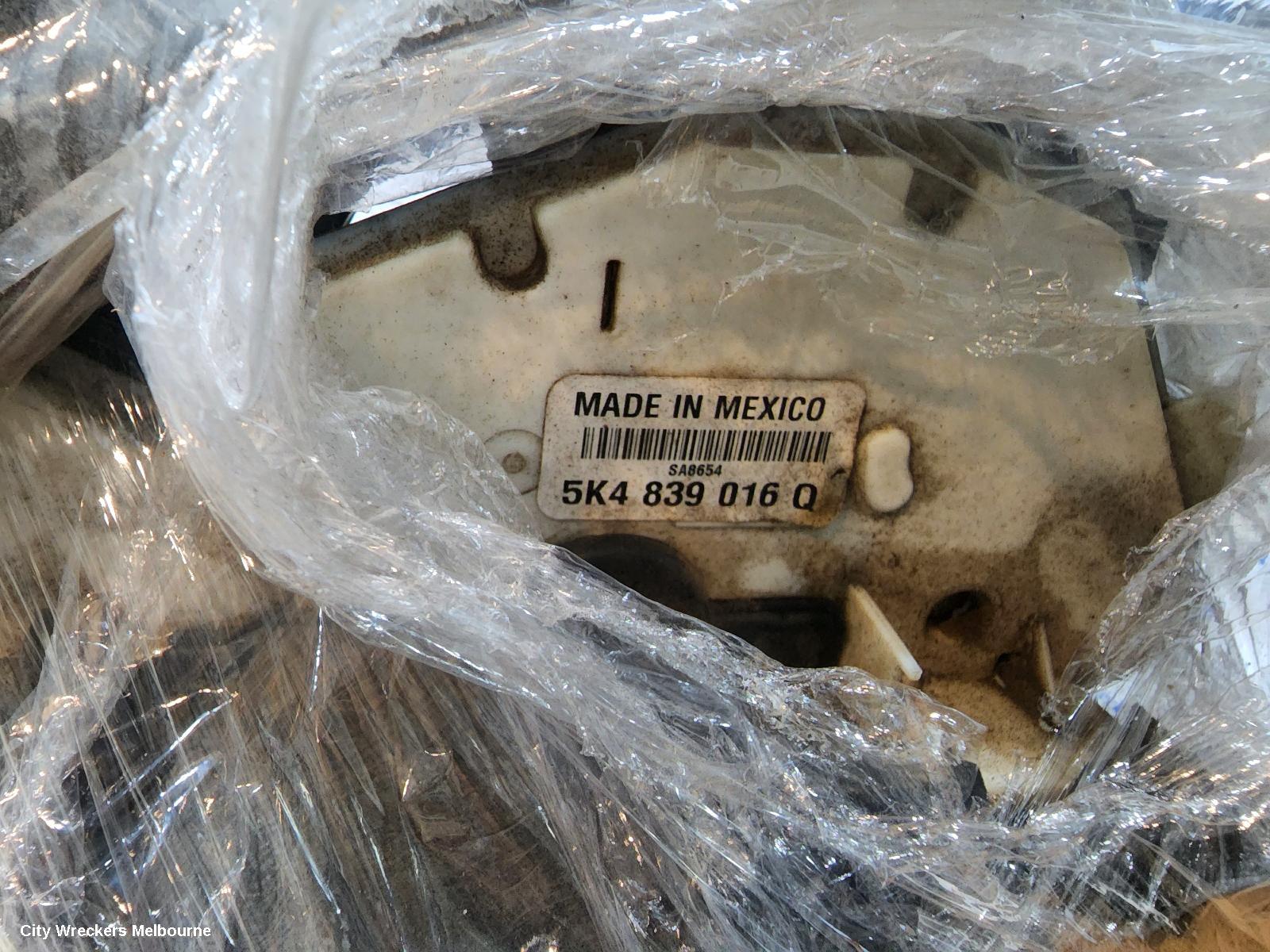 VOLKSWAGEN JETTA DOOR/BOOT/GATE LOCK, RIGHT REAR DOOR LOCK, P/N 5K4839016Q, 1B, 02/2011 - 12/2017