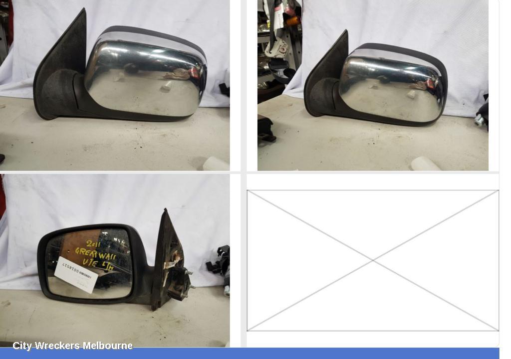 GREAT WALL V200/V240 LEFT DOOR MIRROR, K2, CHROME, 07/2009 - 01/2015