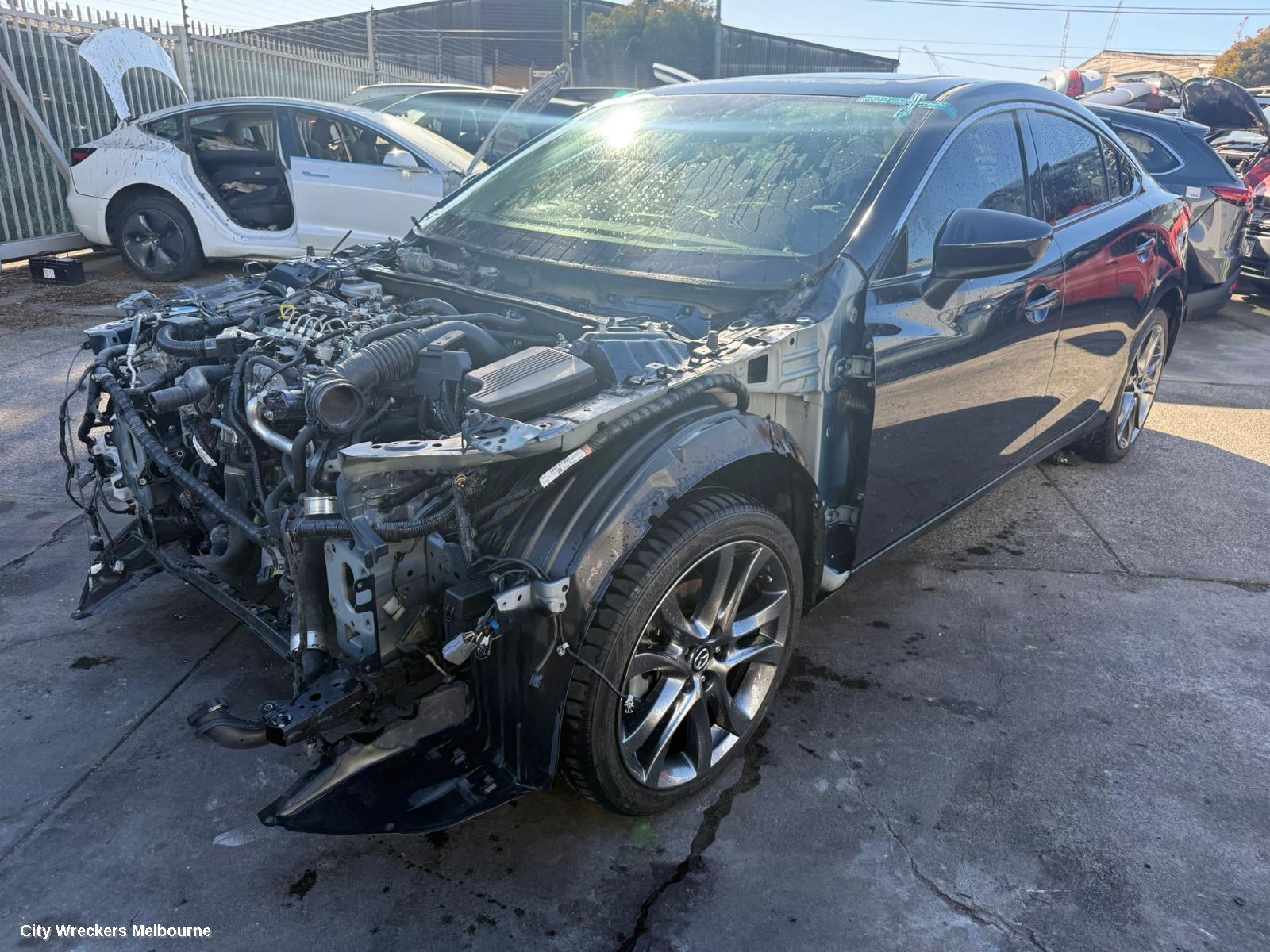 MAZDA 6 LEFT TAILLIGHT, GJ-GL, IN BUMPER REFLECTOR, SEDAN/WAGON, 11/2012 - 02/2018
