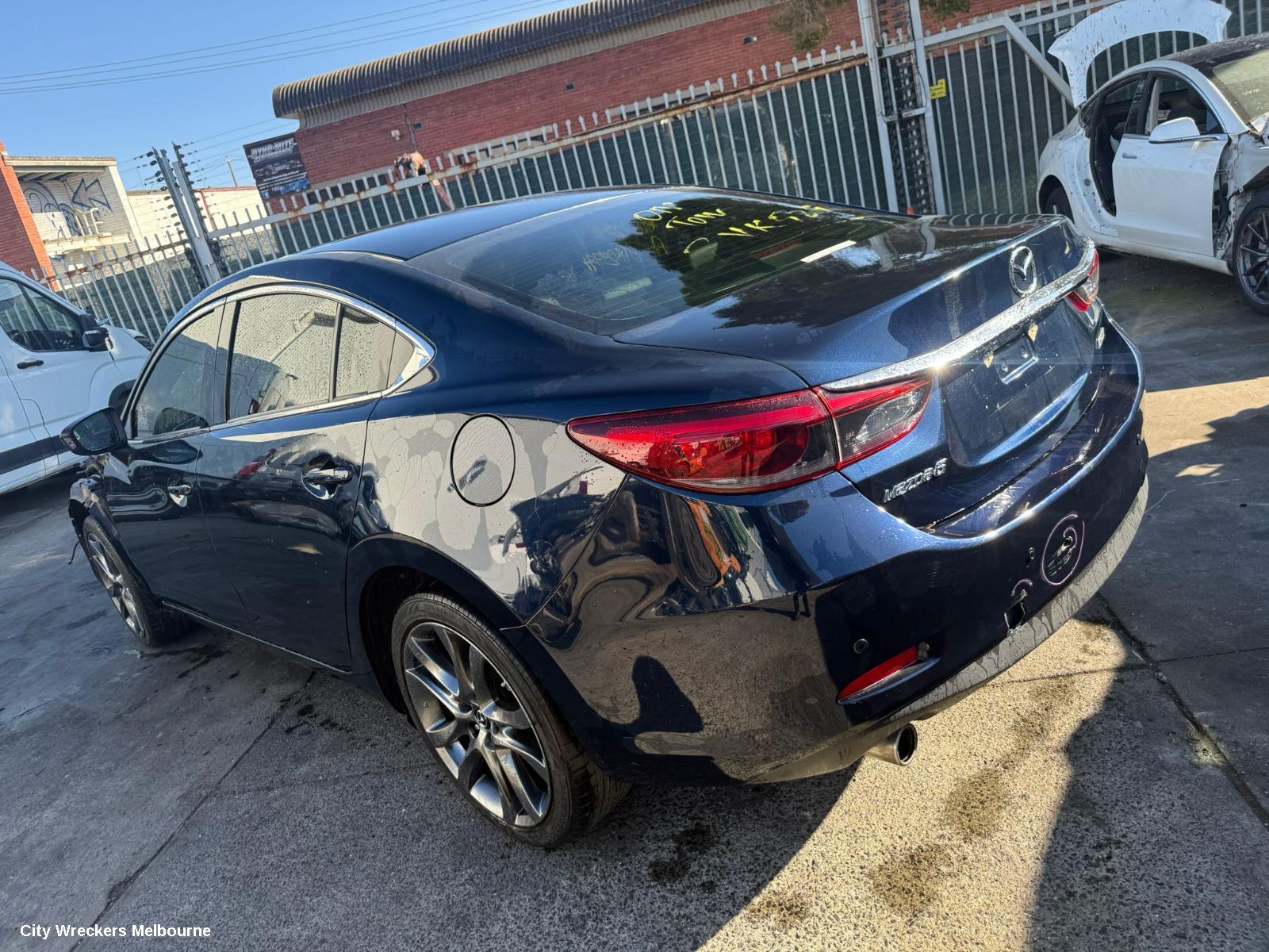 MAZDA 6 LEFT TAILLIGHT, GJ-GL, IN BUMPER REFLECTOR, SEDAN/WAGON, 11/2012 - 02/2018