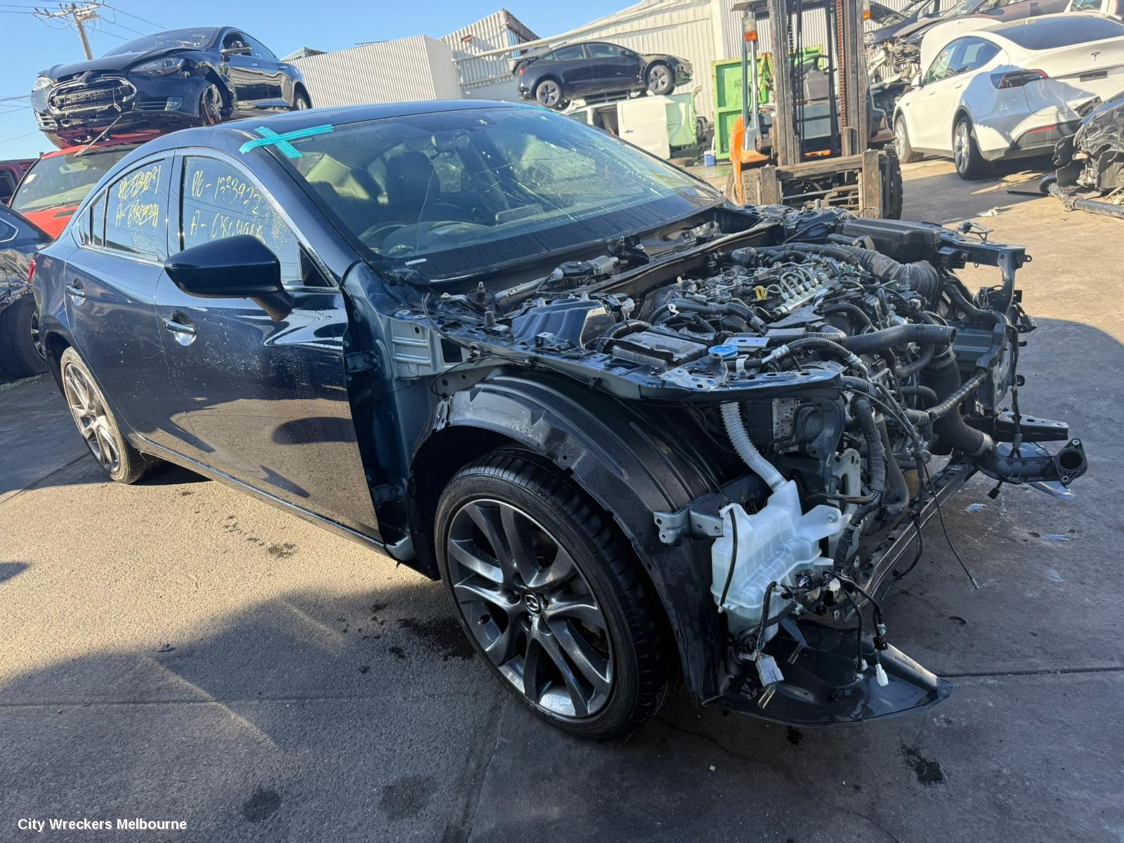 MAZDA 6 LEFT TAILLIGHT, GJ-GL, IN BUMPER REFLECTOR, SEDAN/WAGON, 11/2012 - 02/2018