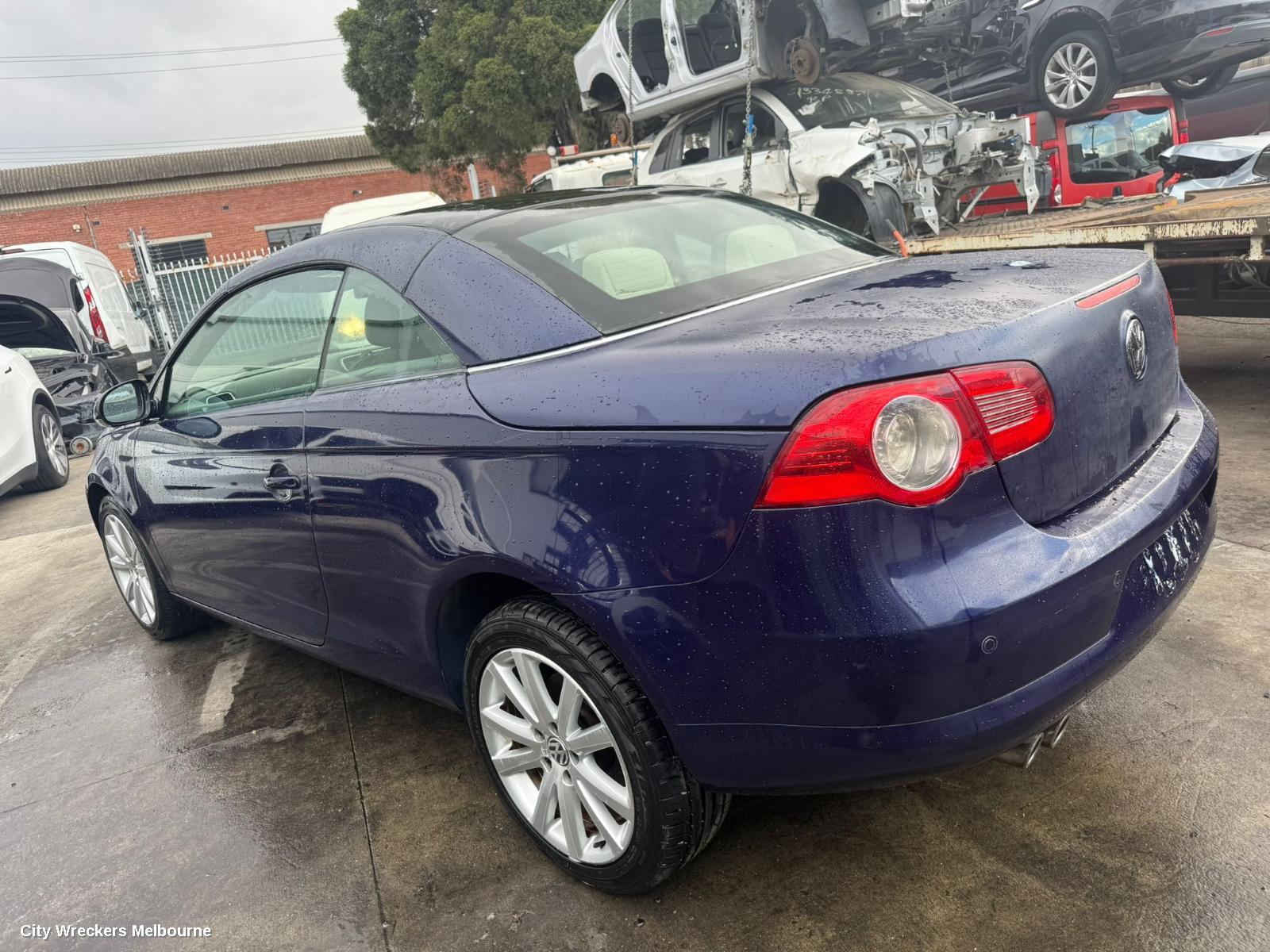 VOLKSWAGEN EOS REAR BUMPER, PETROL ENG TYPE ,W/ PARK SENSORS , 02/2007 - 04/2011