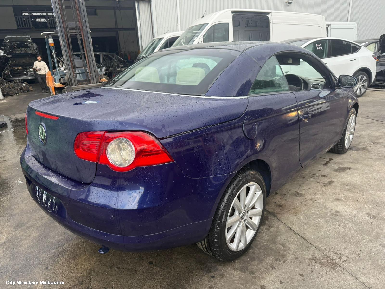 VOLKSWAGEN EOS REAR BUMPER, PETROL ENG TYPE ,W/ PARK SENSORS , 02/2007 - 04/2011