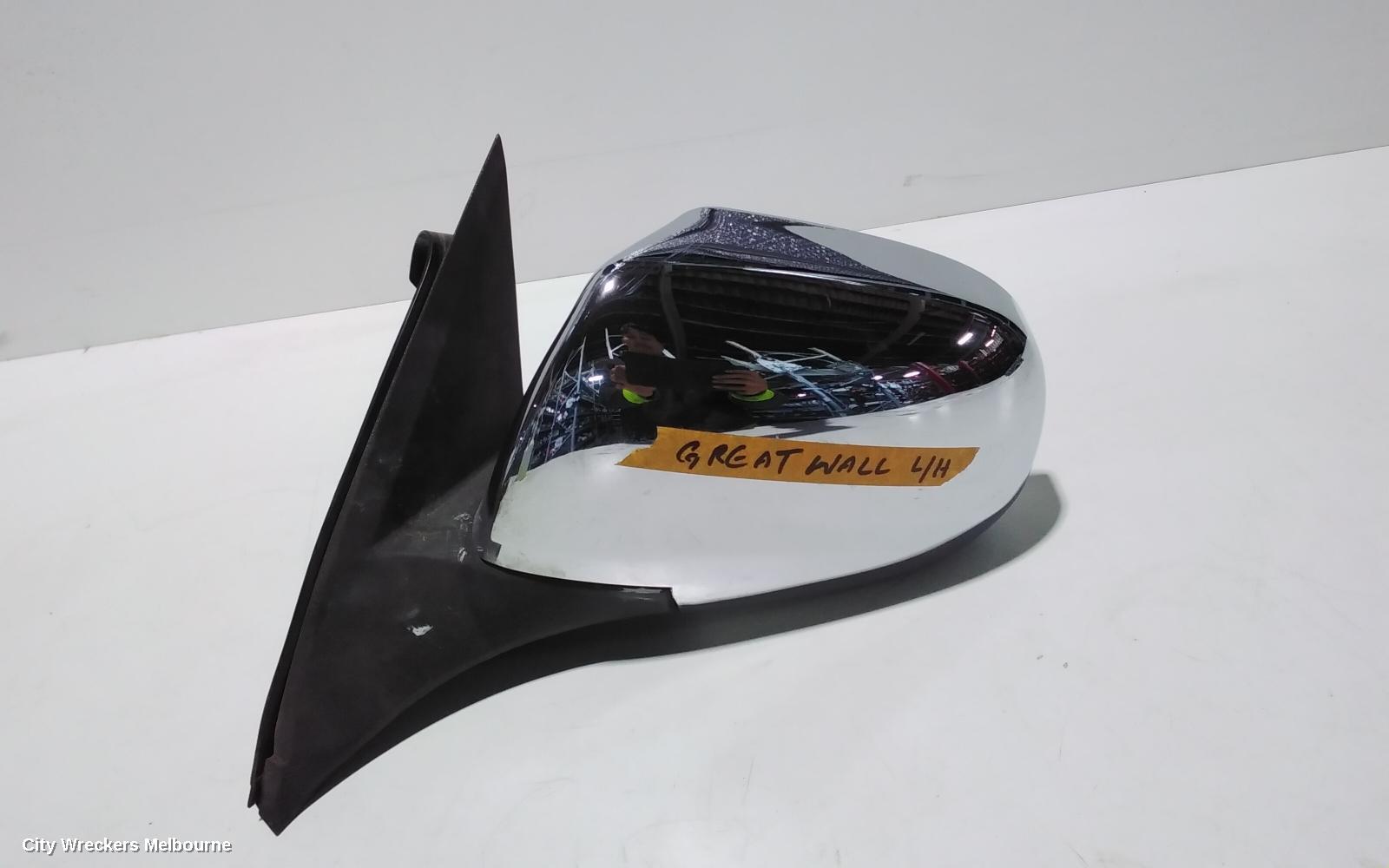 GREAT WALL V200/V240 LEFT DOOR MIRROR, K2, CHROME, 07/2009 - 01/2015