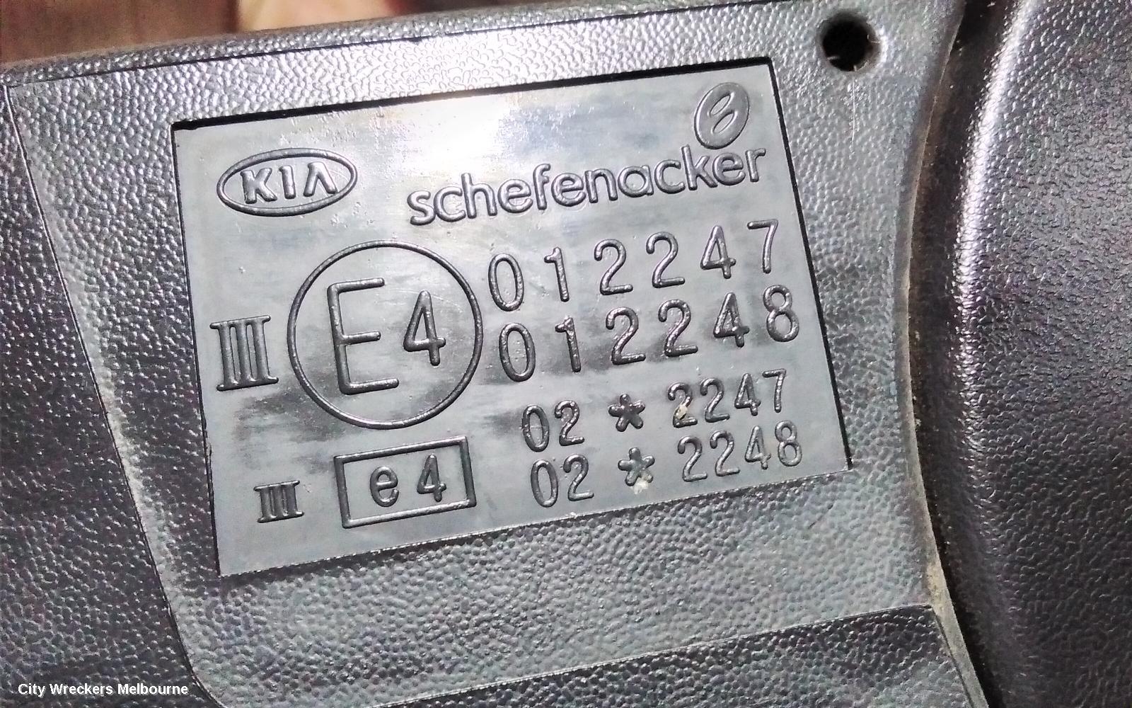 KIA PREGIO LEFT DOOR MIRROR, CT, MANUAL, SQUARE TYPE, 07/2004 - 01/2006