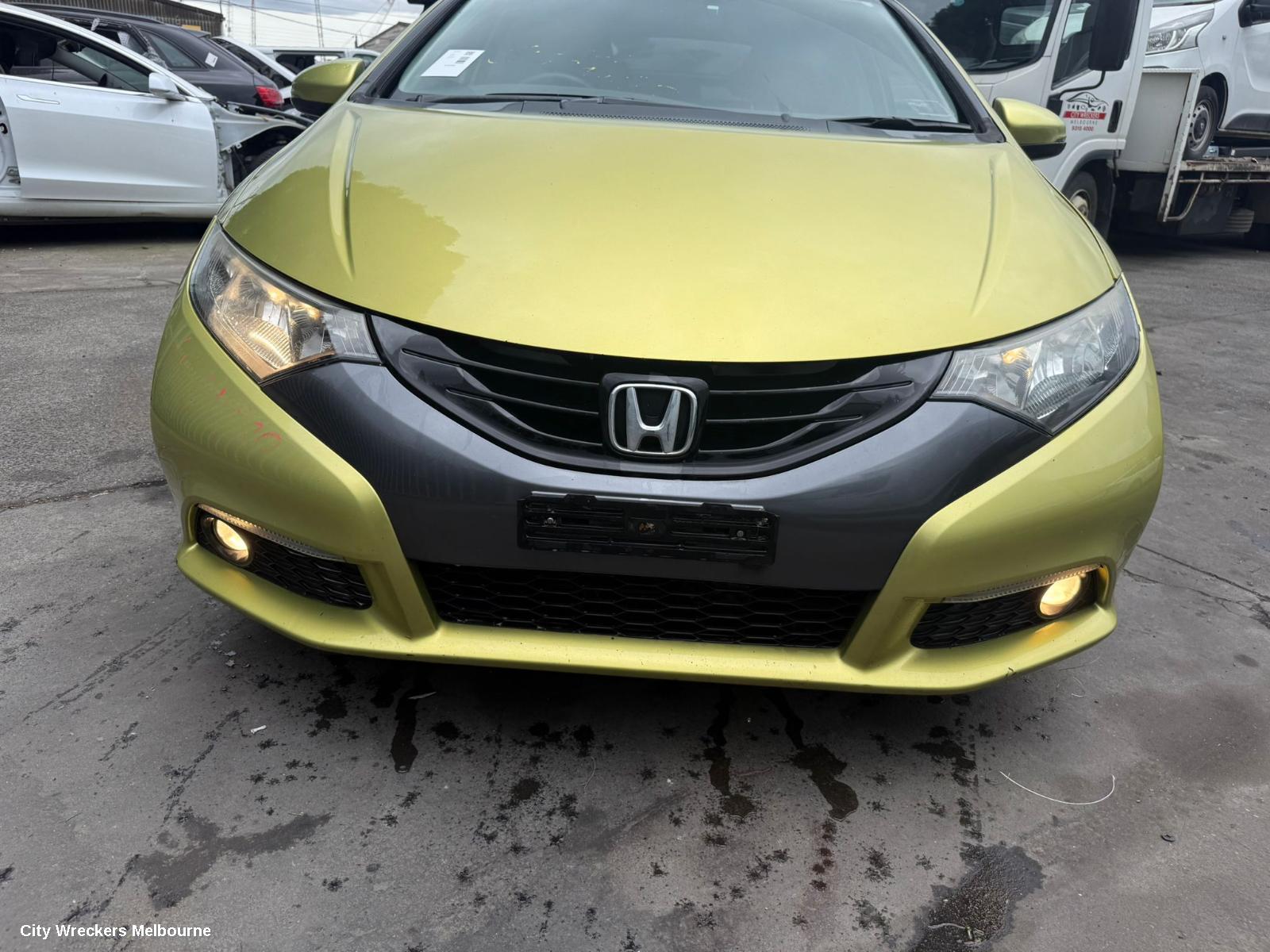 HONDA CIVIC RIGHT FRONT DOOR WINDOW, 9TH GEN, HATCH (VIN SSHFK), 02/2012 - 04/2016