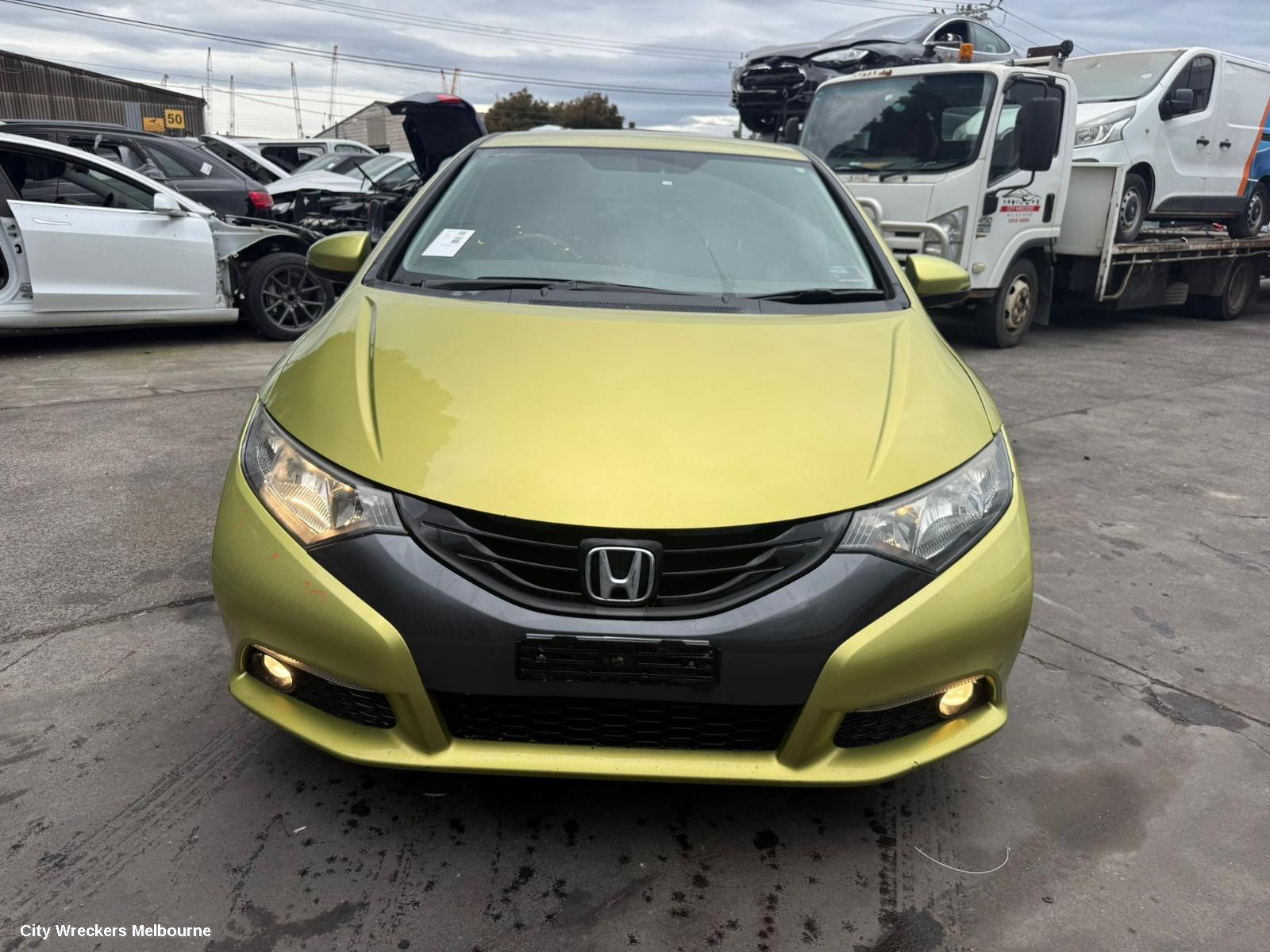 HONDA CIVIC RIGHT FRONT DOOR WINDOW, 9TH GEN, HATCH (VIN SSHFK), 02/2012 - 04/2016