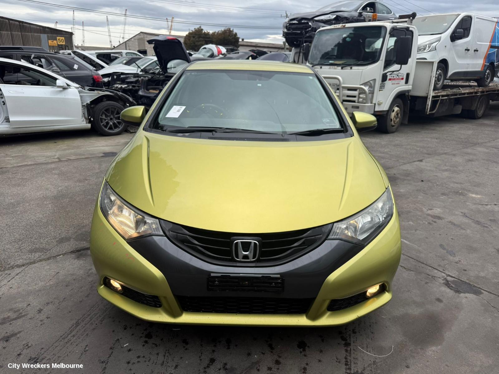 HONDA CIVIC RIGHT FRONT DOOR WINDOW, 9TH GEN, HATCH (VIN SSHFK), 02/2012 - 04/2016