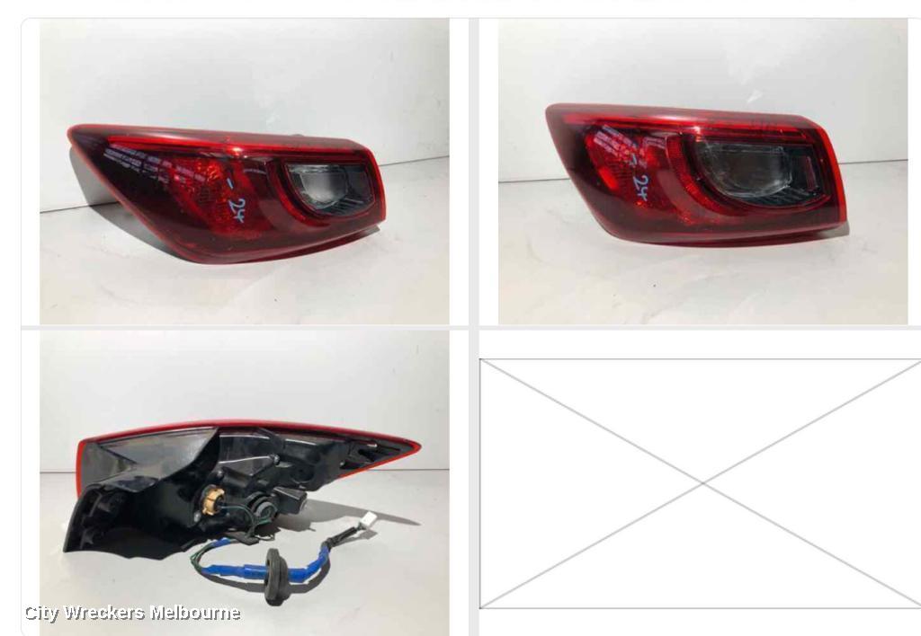 MAZDA CX3 LEFT TAILLIGHT, DK, NON LED TYPE, 03/2015 ONWARDS